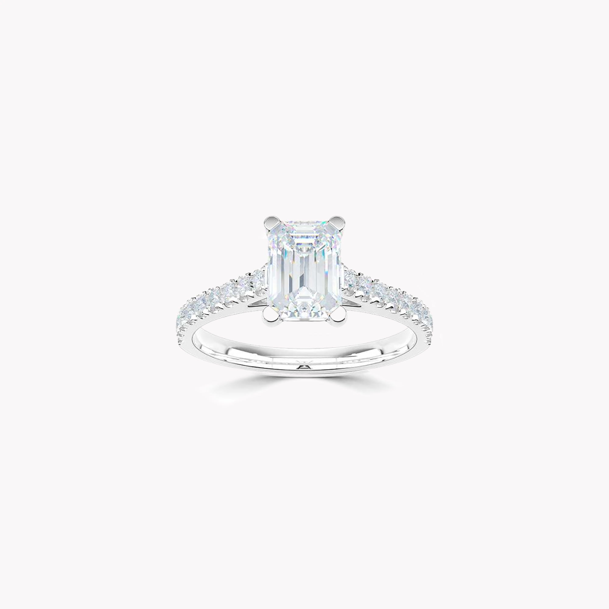 Aurora Emerald Cut Diamond Engagement Ring