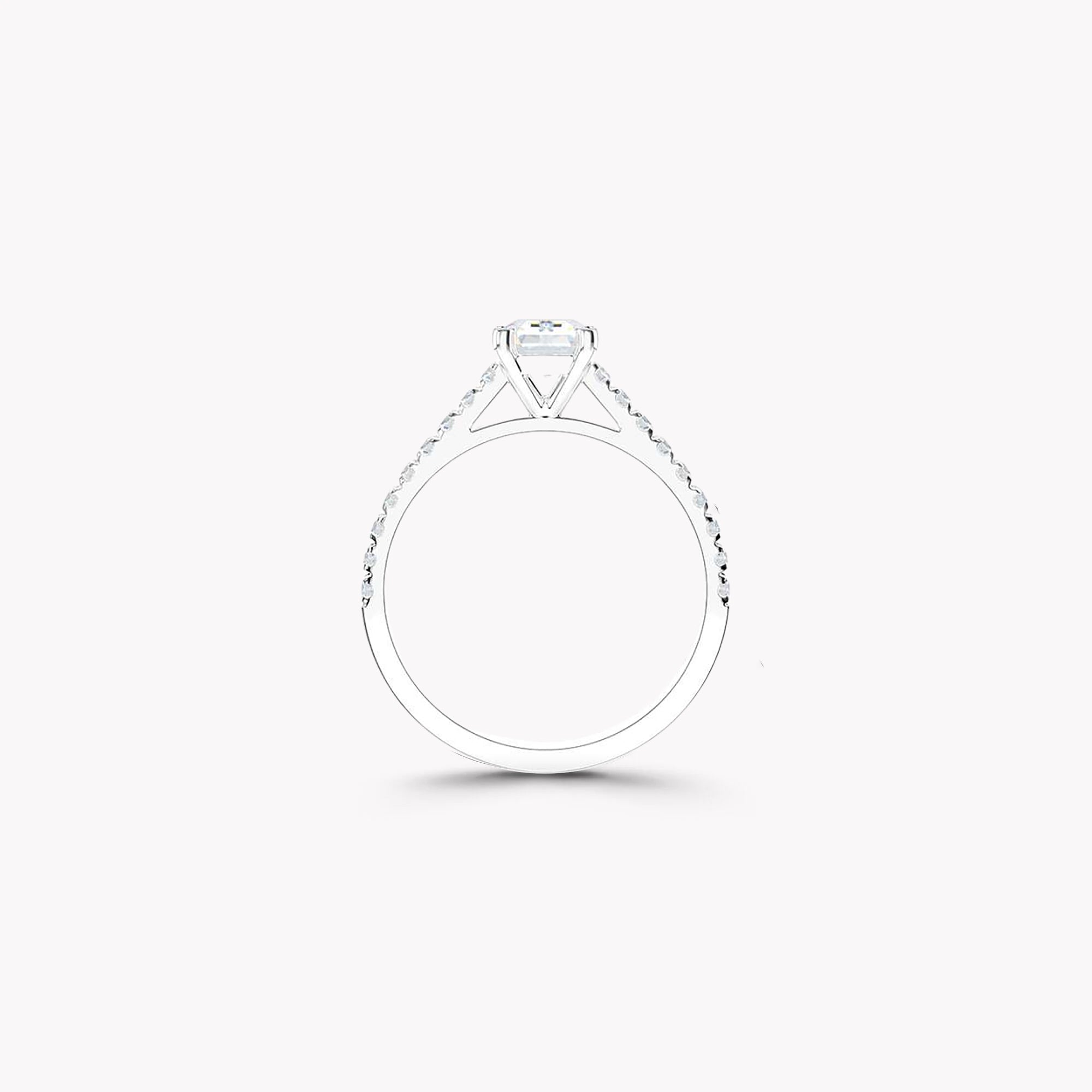 Aurora Emerald Cut Diamond Engagement Ring