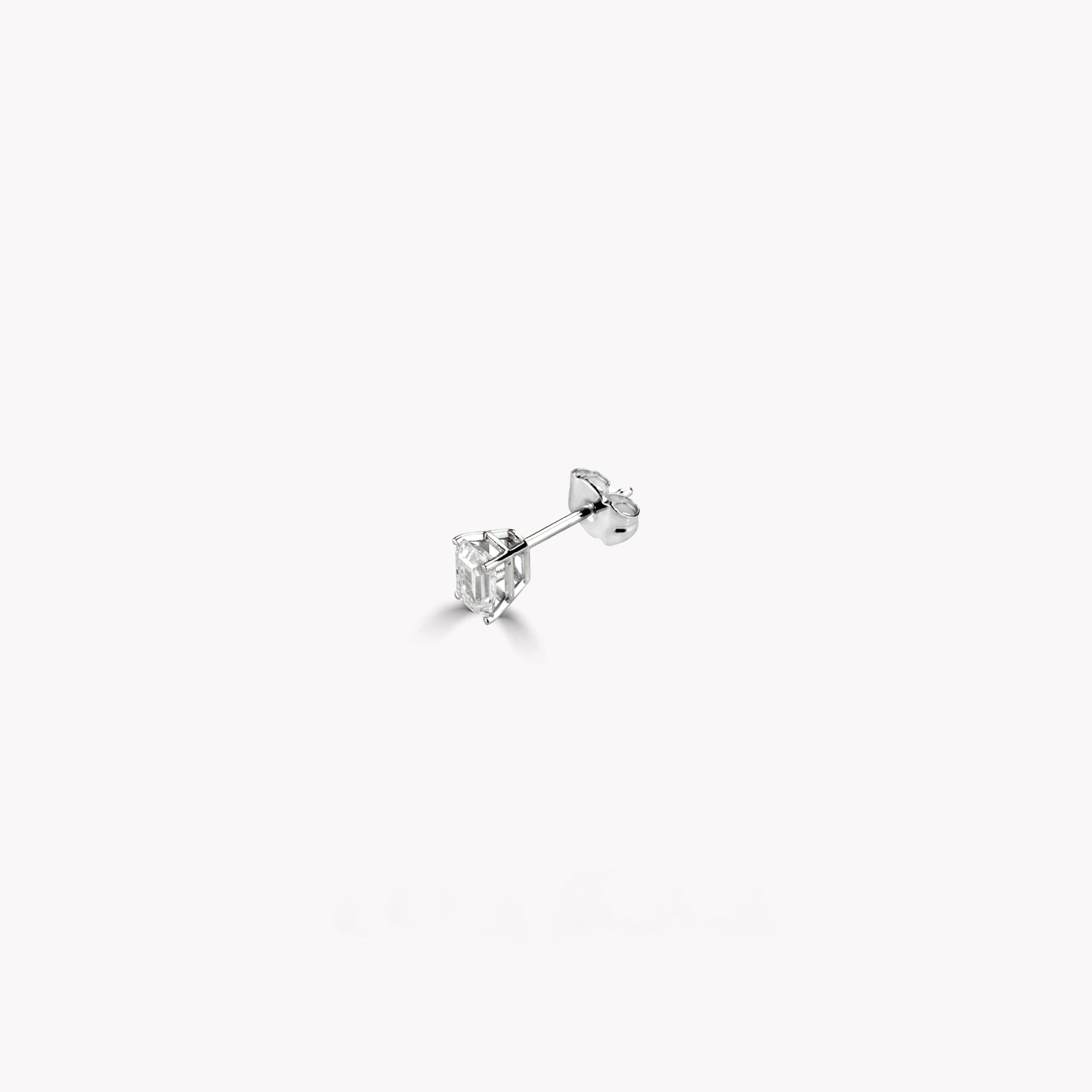 Emerald Cut Diamond Stud Earrings