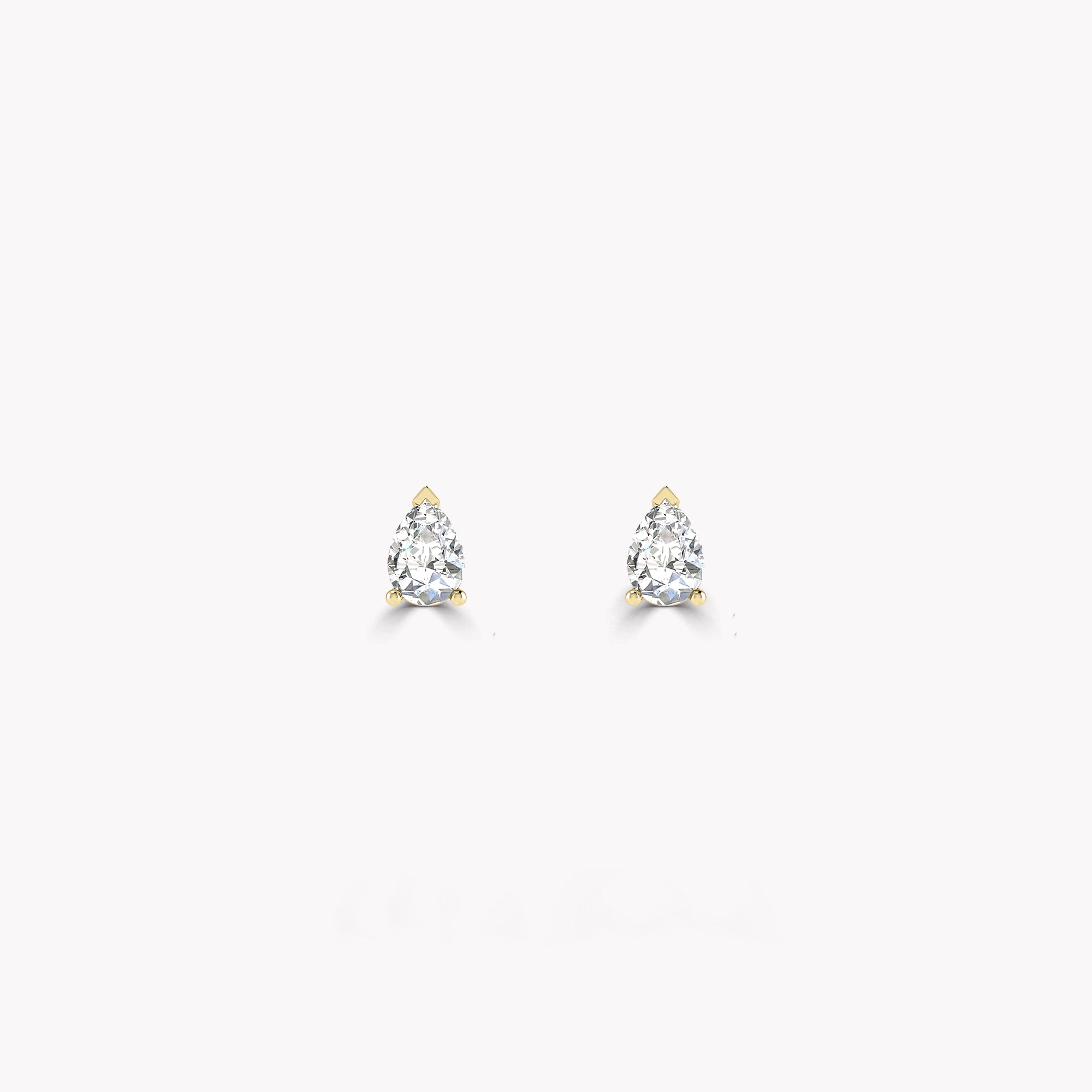 Pear Shape Diamond Stud Earrings