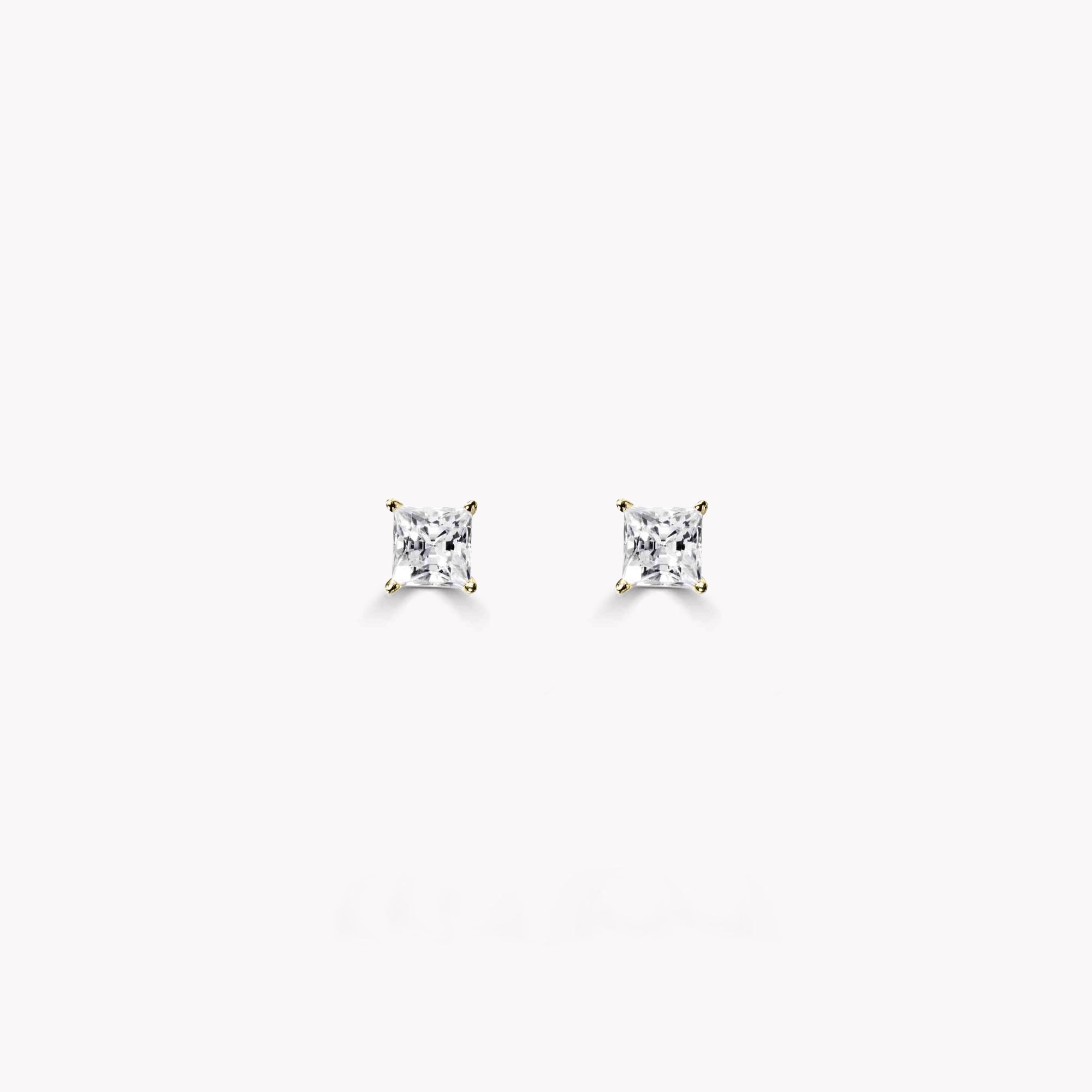 Princess Cut Diamond Stud Earrings