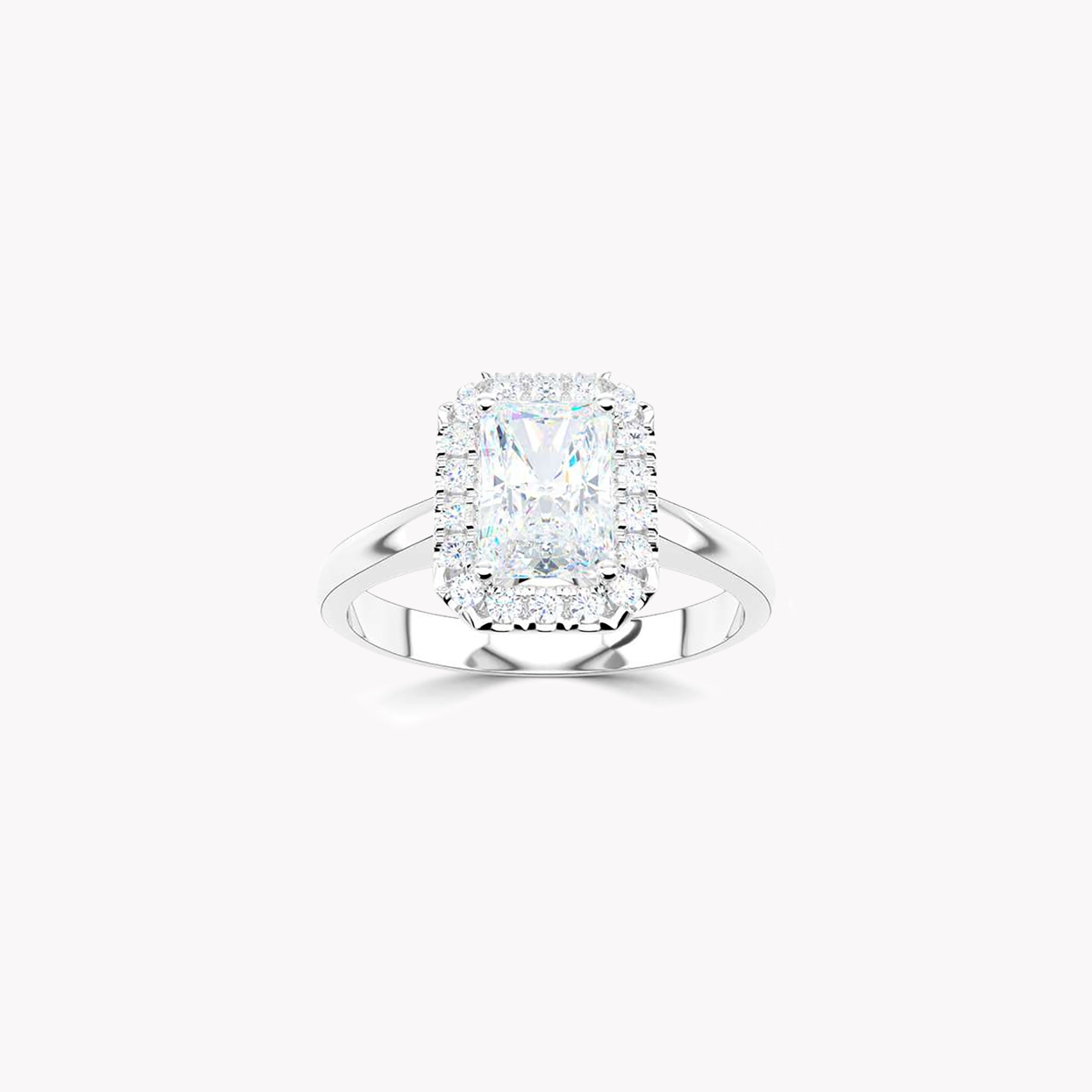 Luminara Emerald Cut Diamond Engagement Ring