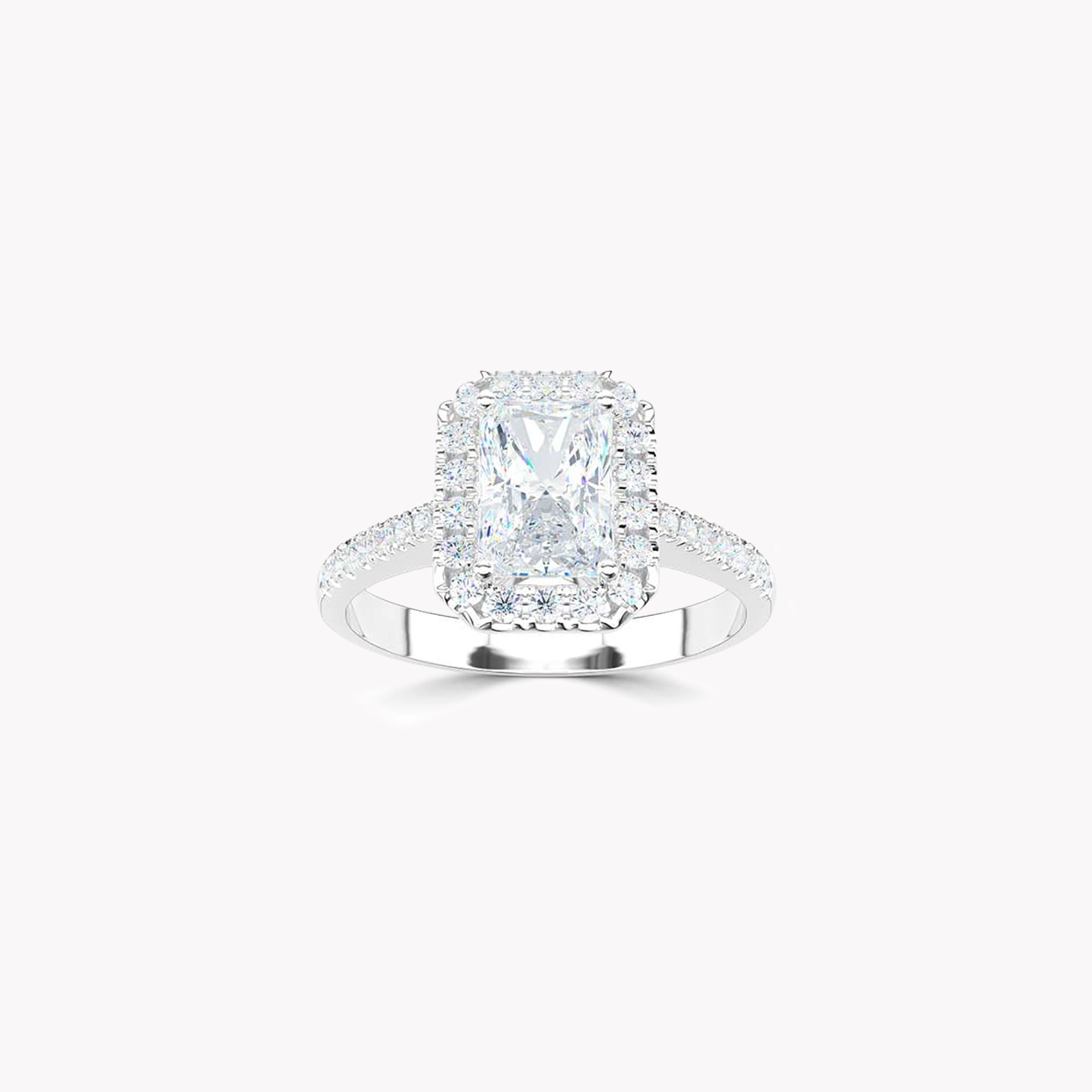 Luminara Emerald Cut Diamond Engagement Ring