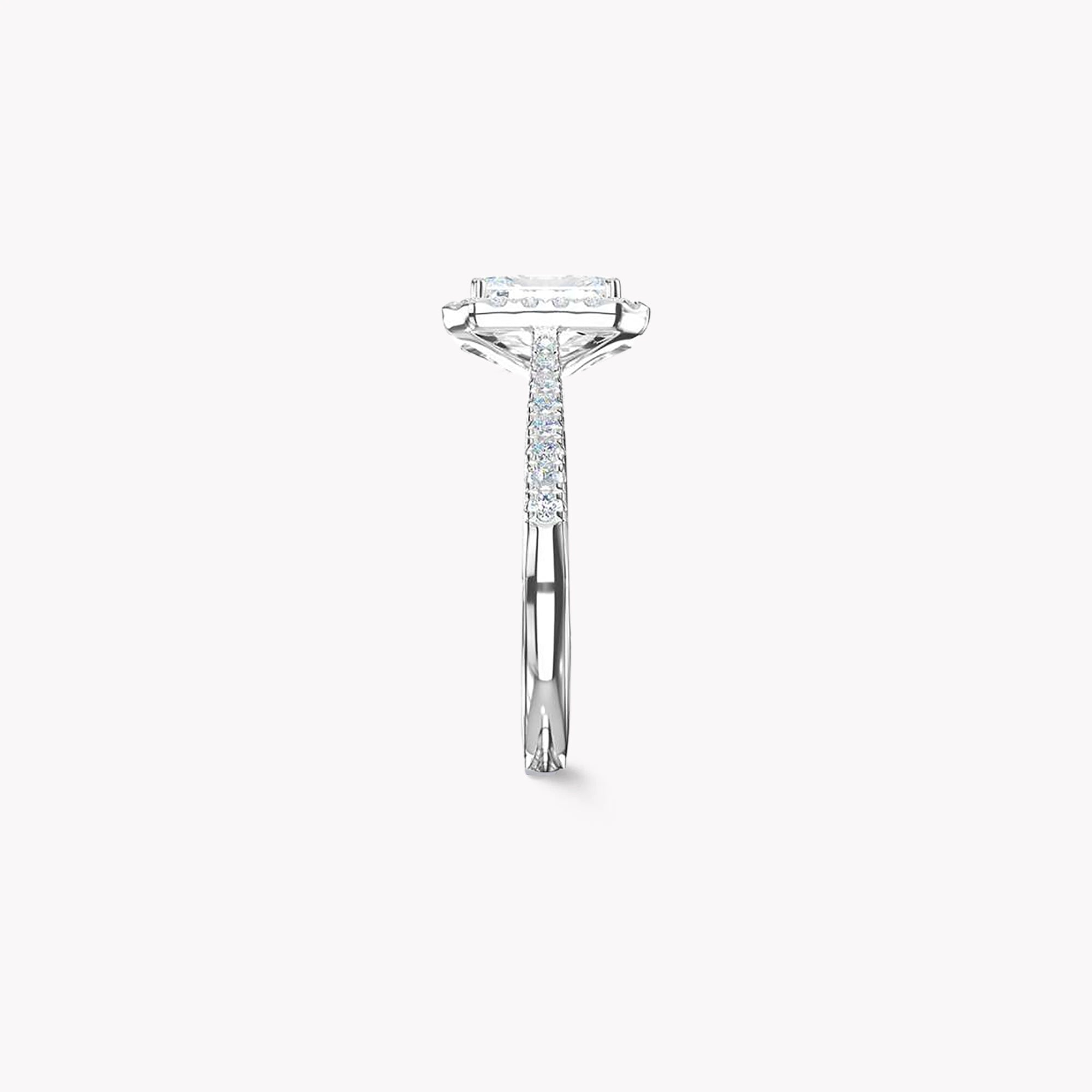 Luminara Emerald Cut Diamond Engagement Ring