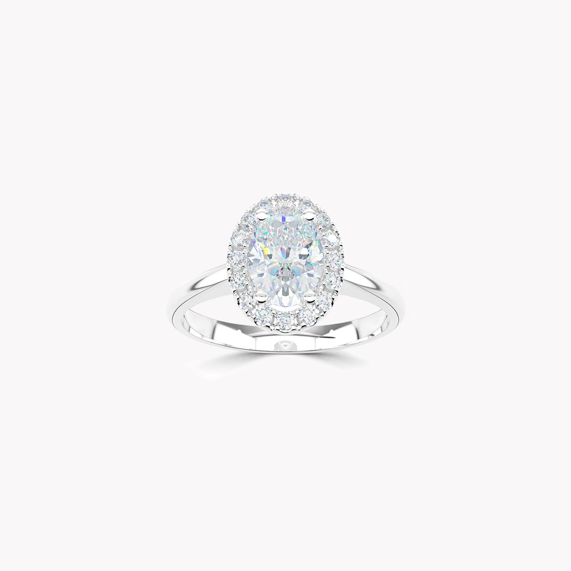 Luminara Oval Diamond Engagement Ring