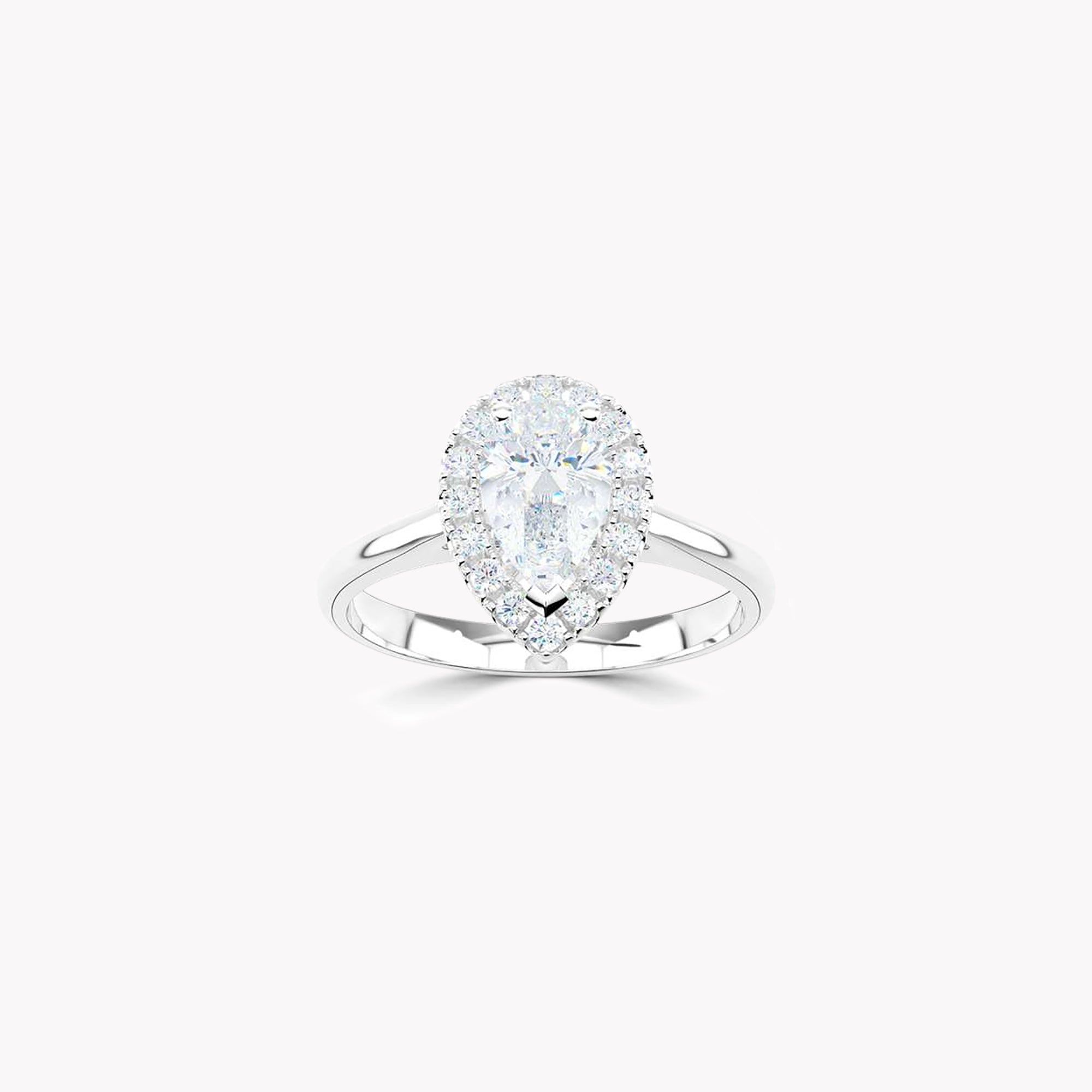 Luminara Pear Shape Diamond Engagement Ring