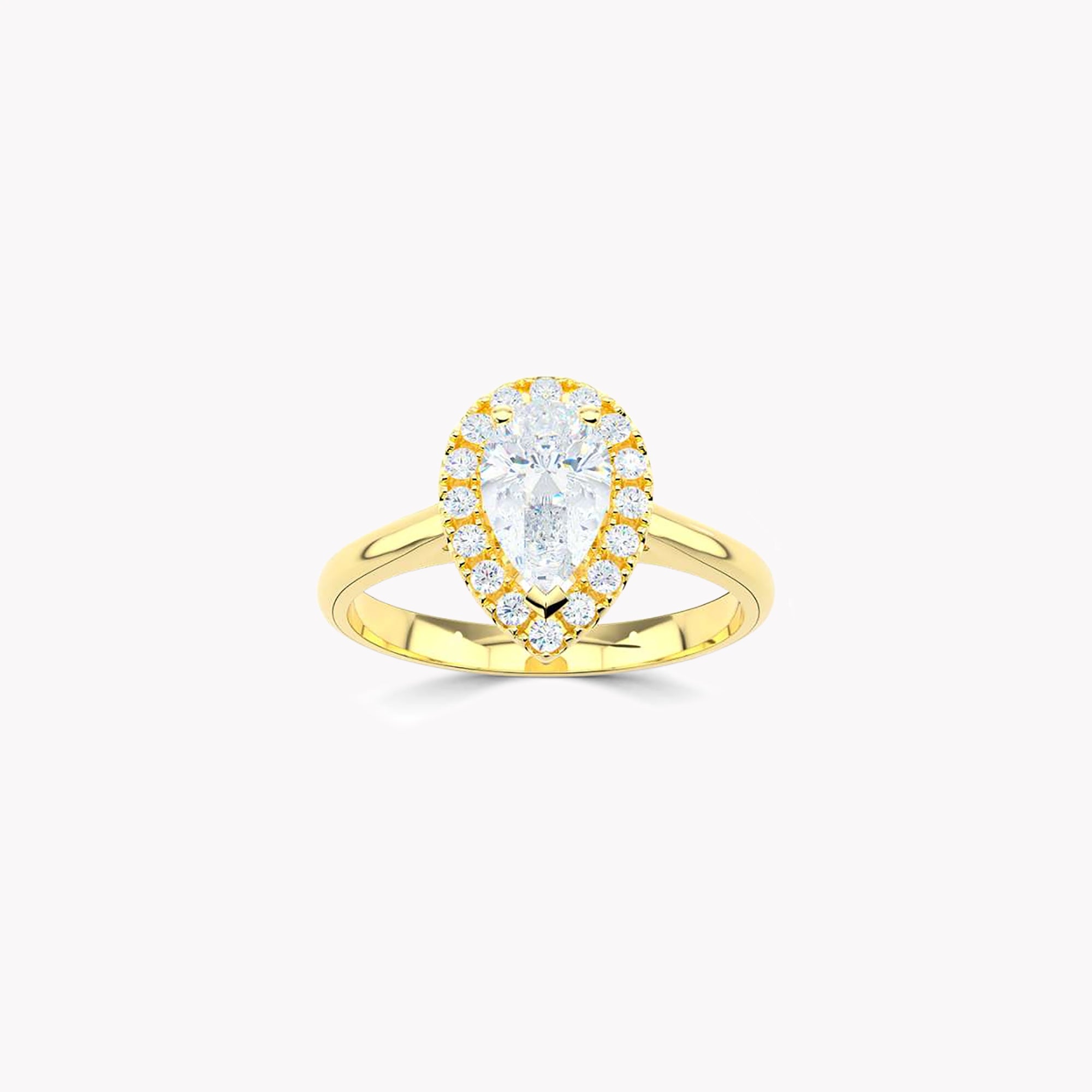 Luminara Pear Shape Diamond Engagement Ring