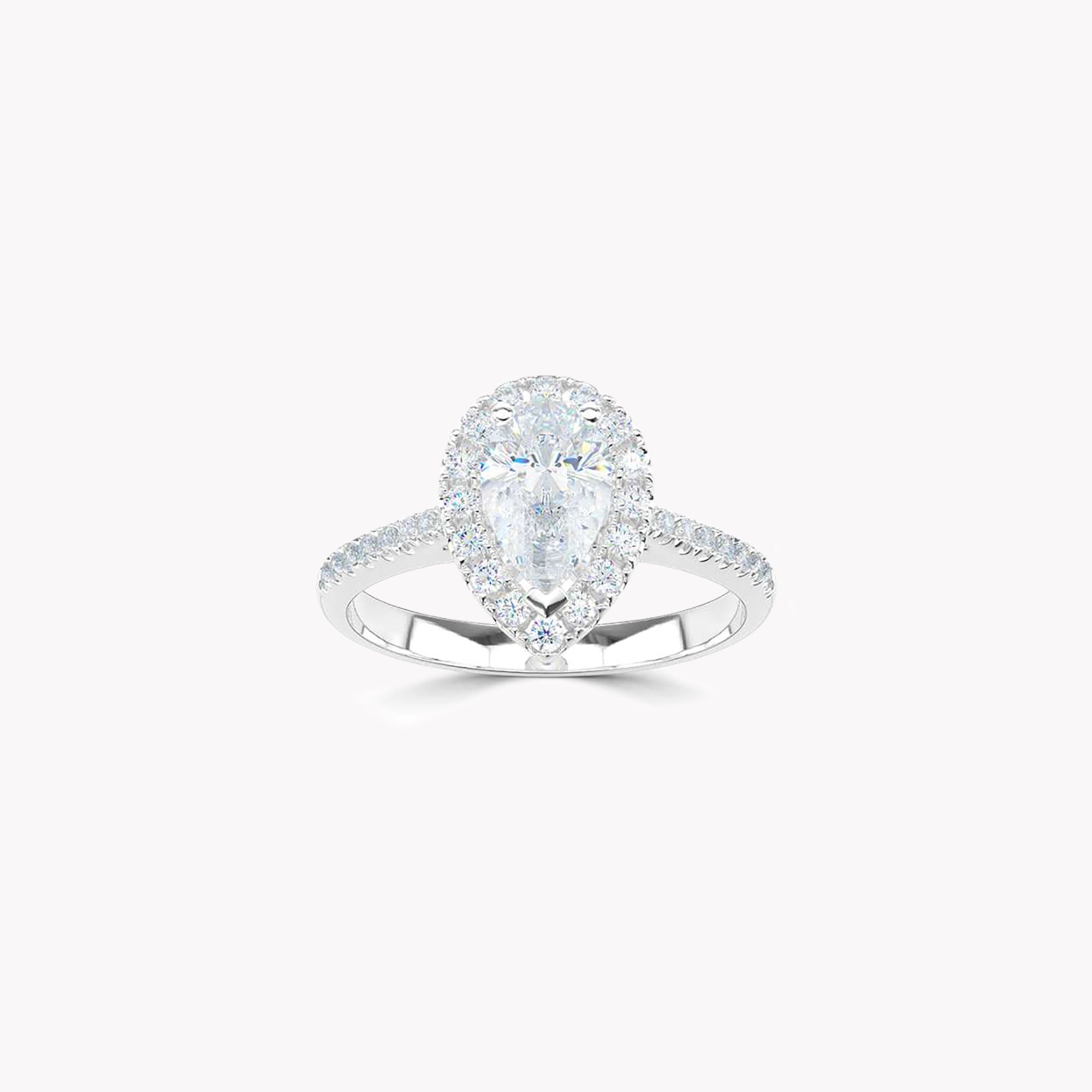 Luminara Pear Shape Diamond Engagement Ring