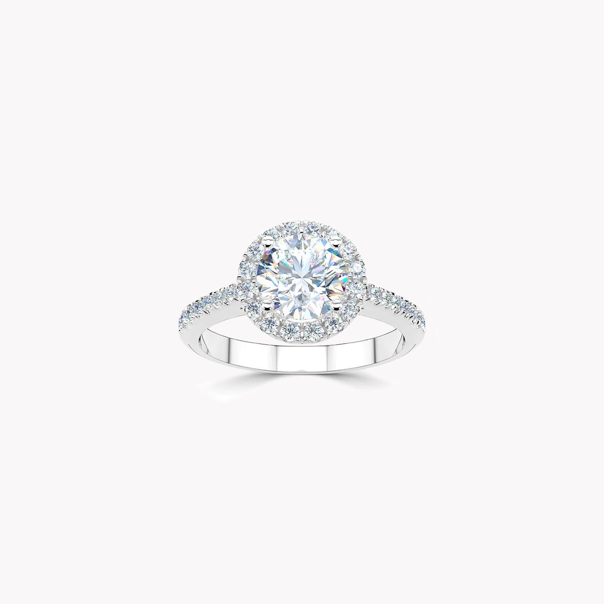 Luminara Round Brilliant Diamond Engagement Ring