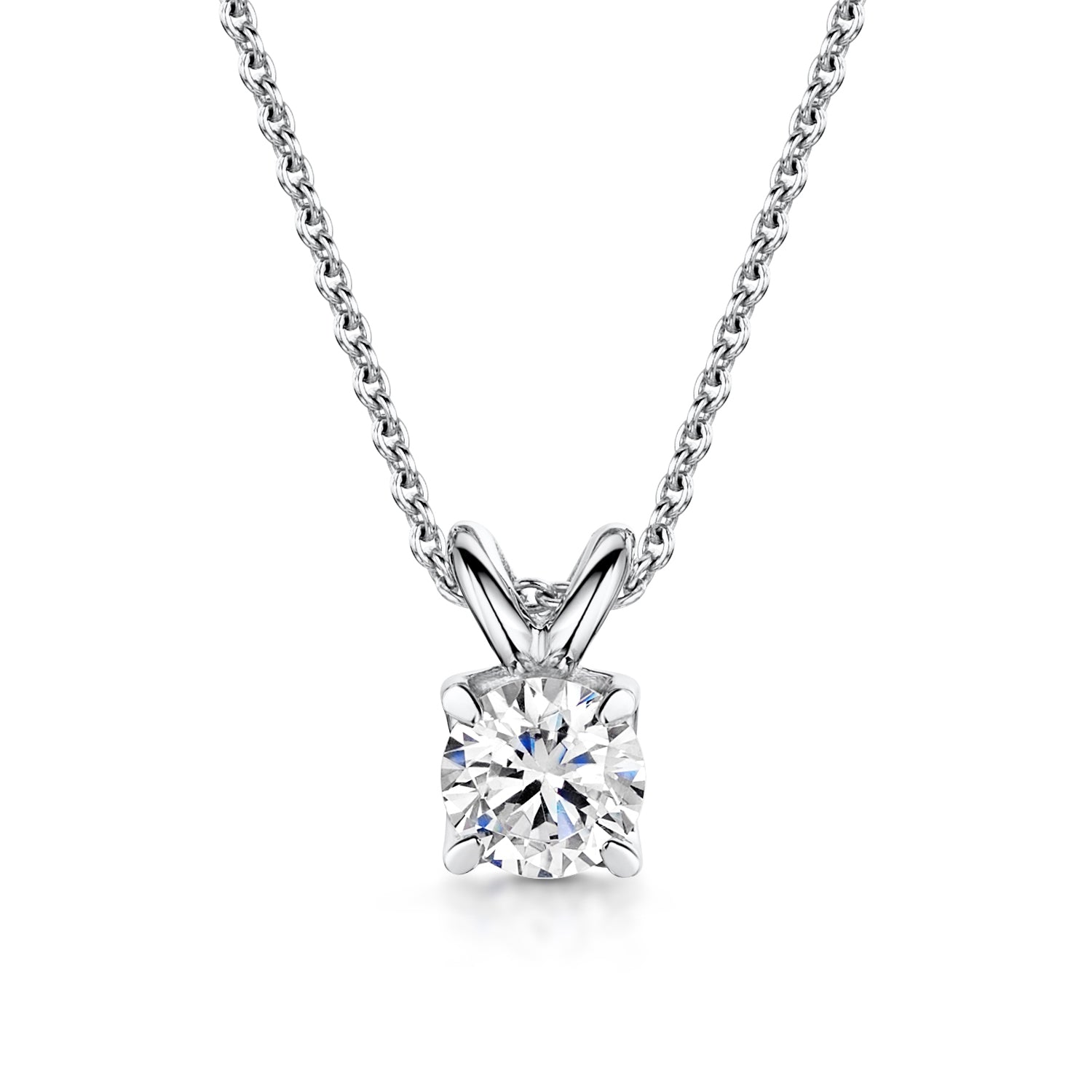 Round Diamond Pendant Split Bail