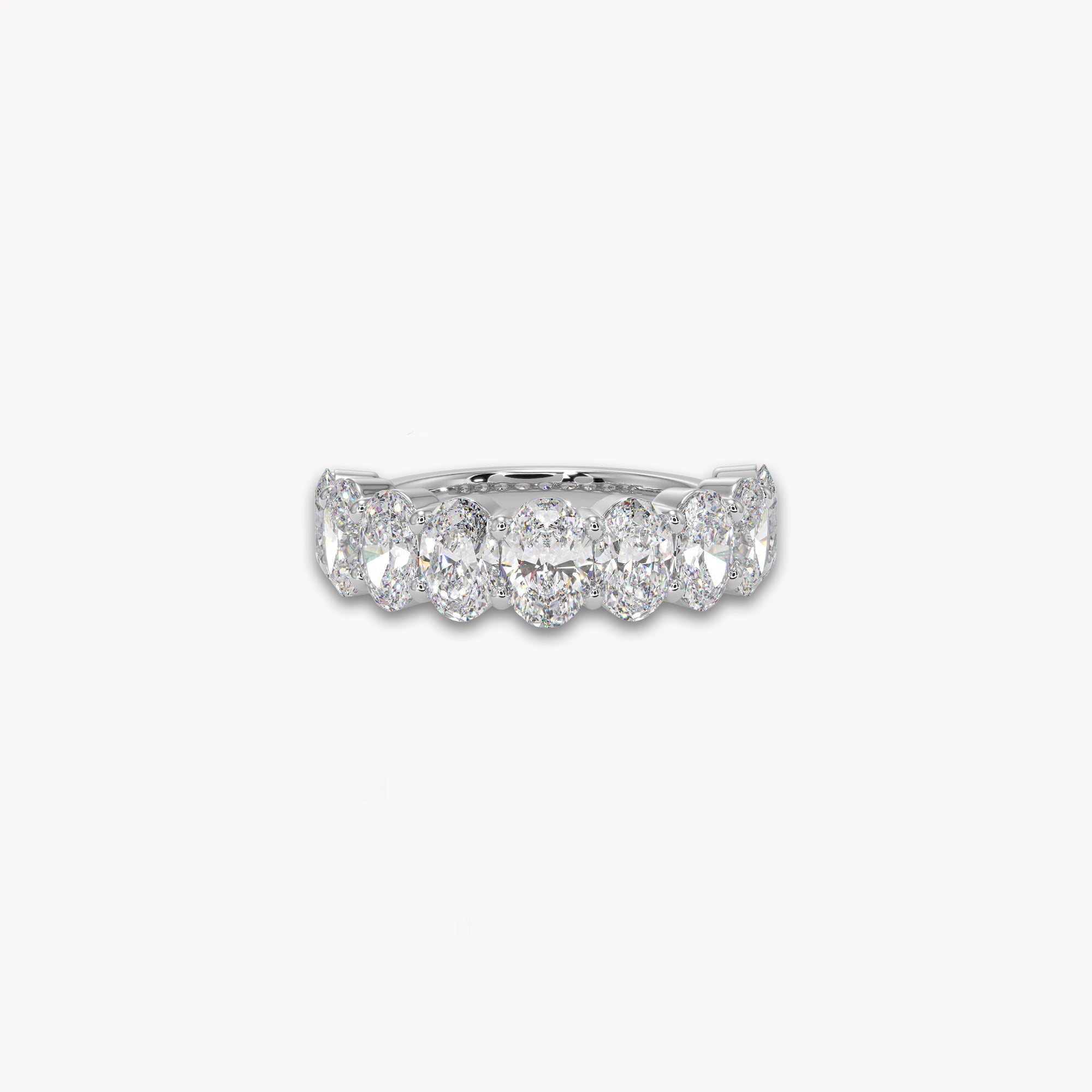 Oval Diamond Half Eternity Band