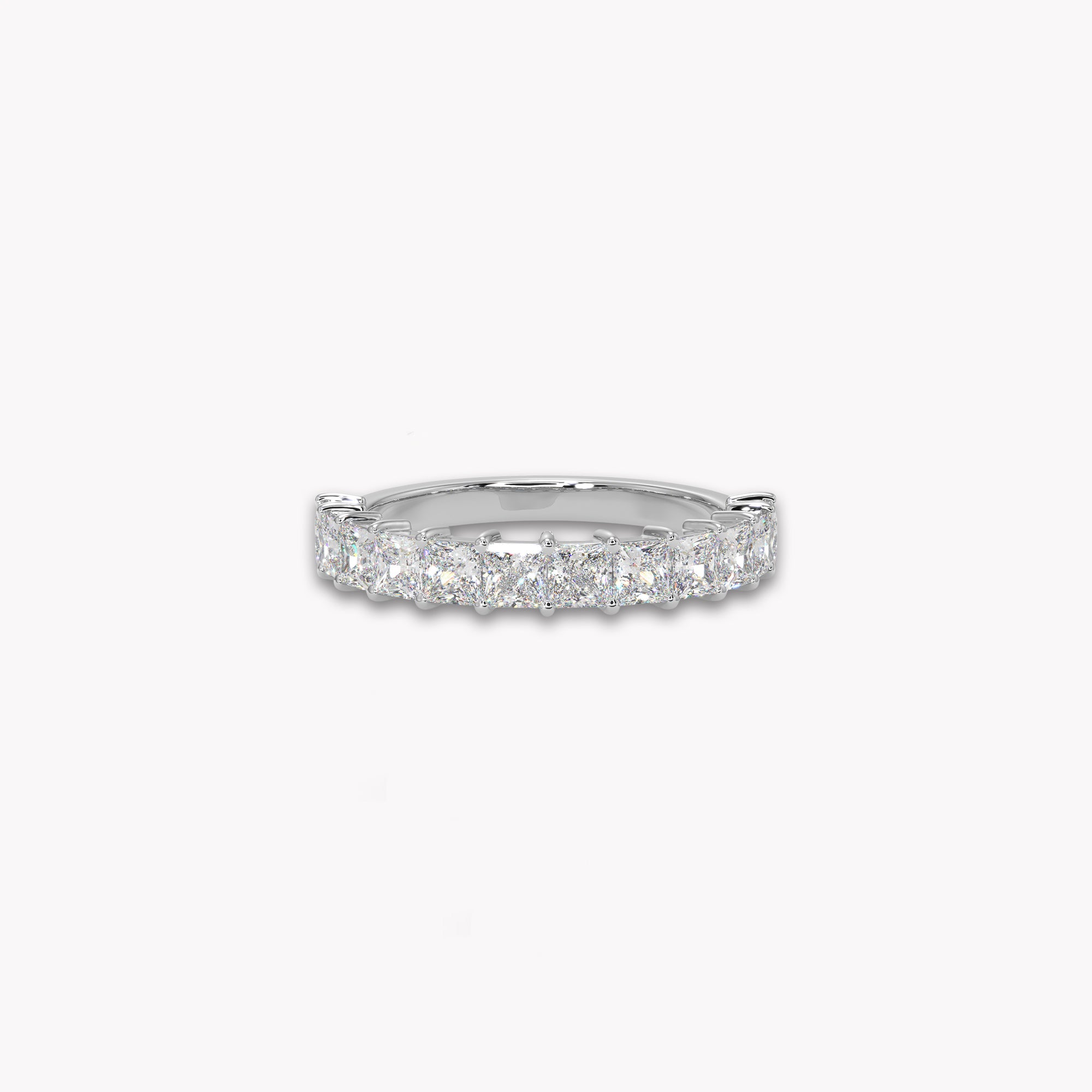 Princess Cut Diamond Half Eternity Band