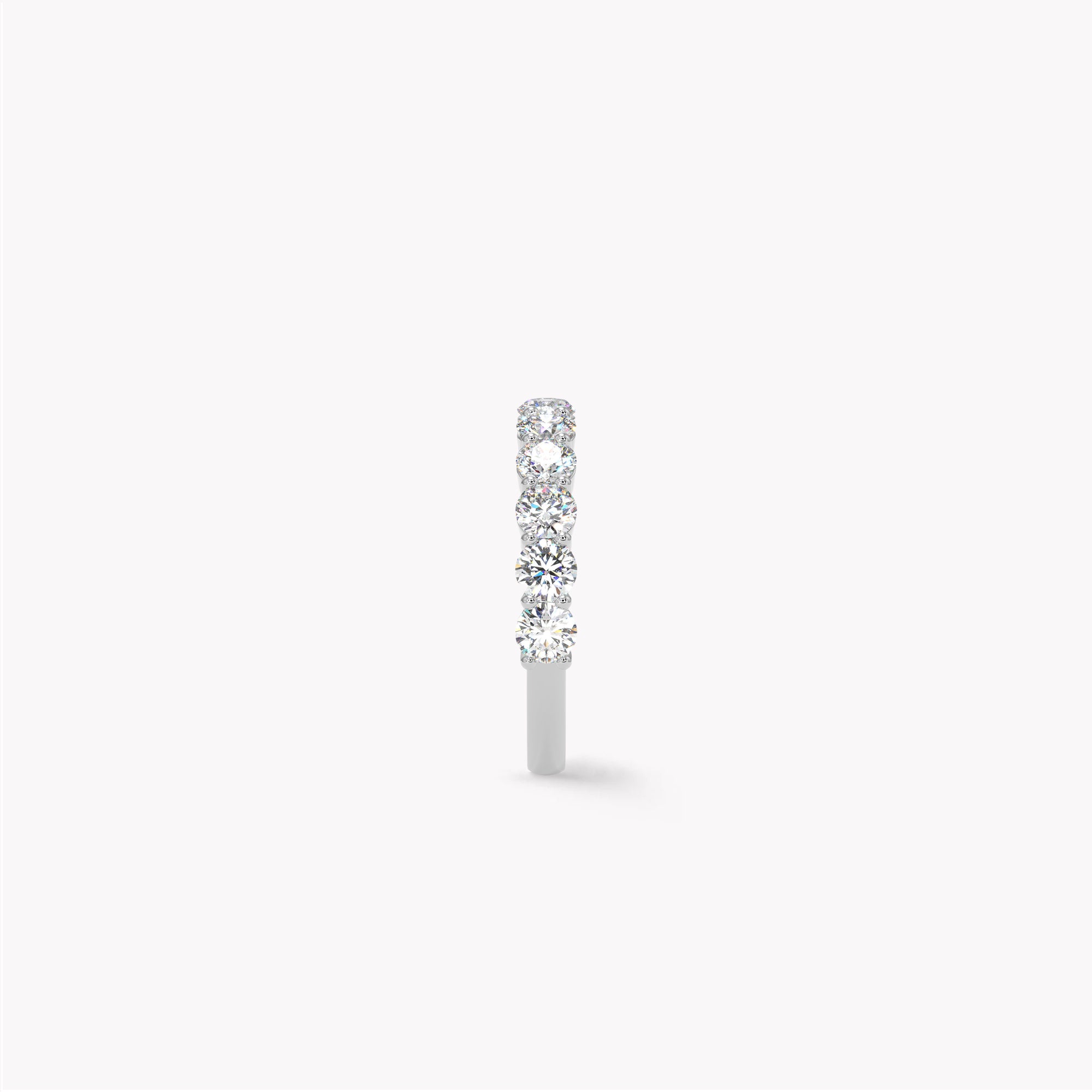 Round Diamond Half Eternity Band