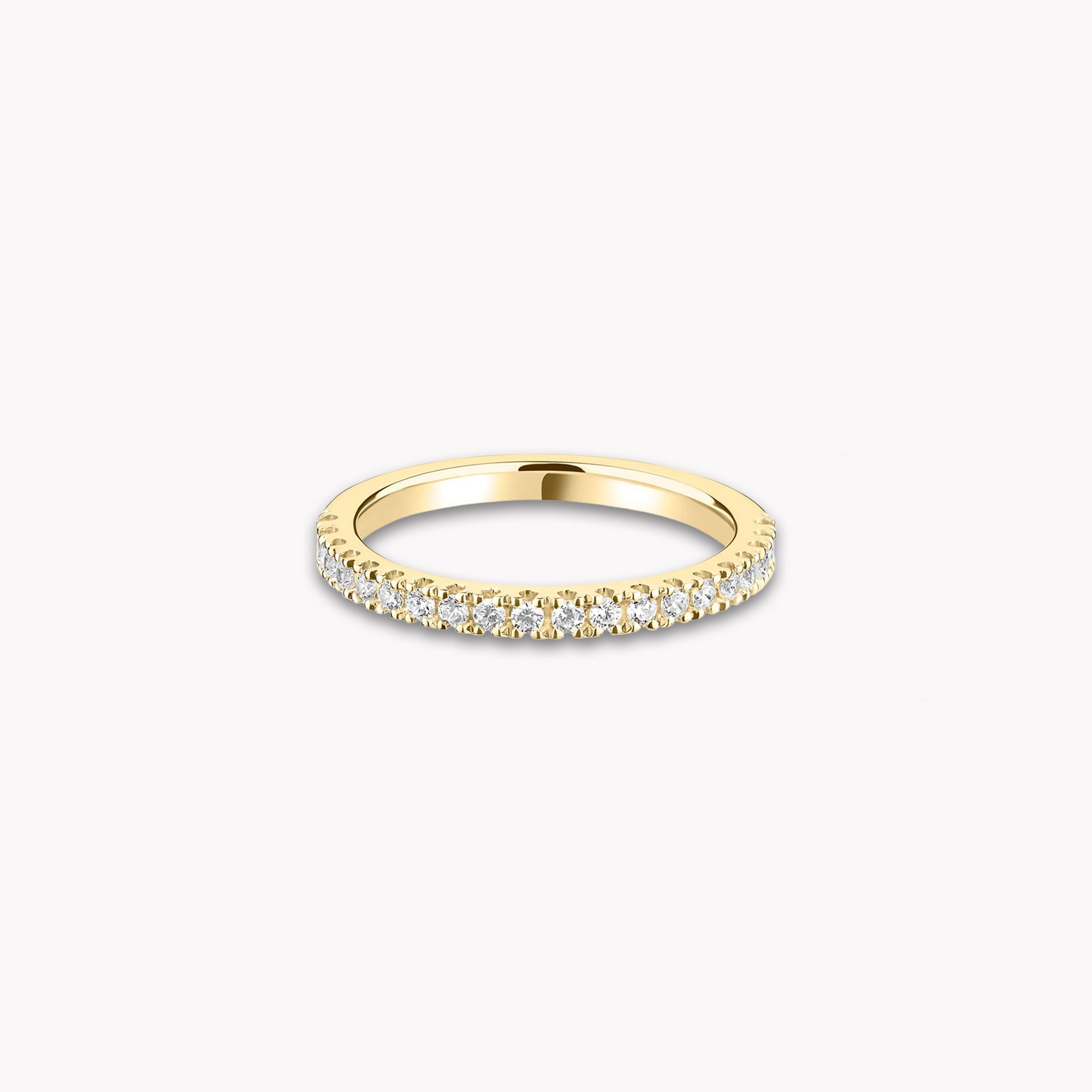 Round Diamond Haf Eternity Band