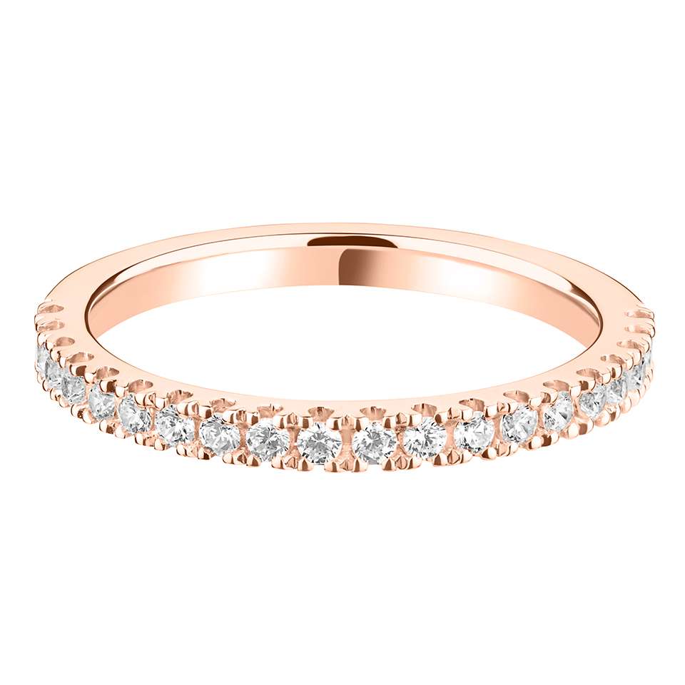 Round Diamond Half Eternity Band