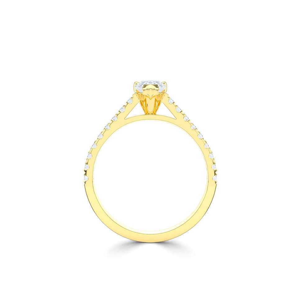 Aurora Pear Shape Diamond Engagement Ring