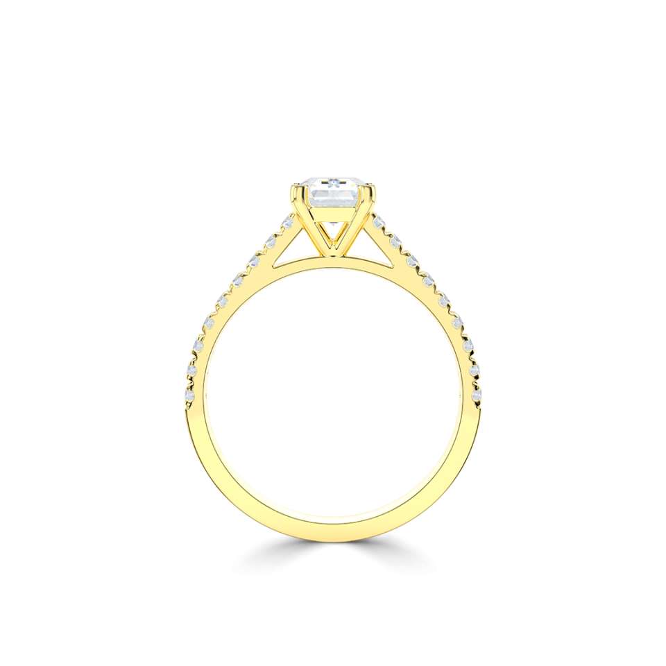 Aurora Emerald Cut Diamond Engagement Ring