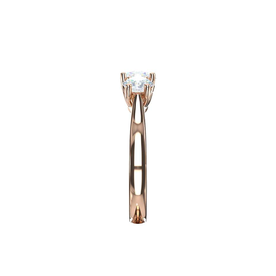 Three Stone Round Diamond Engagement Ring