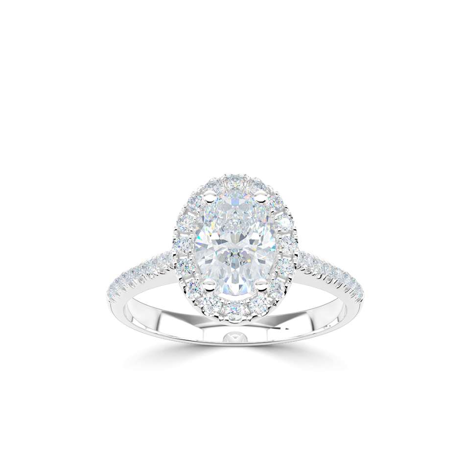 Luminara Oval Diamond Engagement Ring