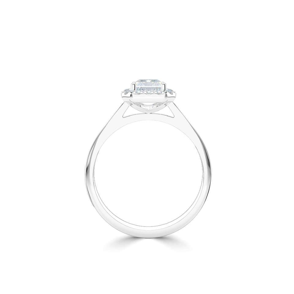 Luminara Emerald Cut Diamond Engagement Ring