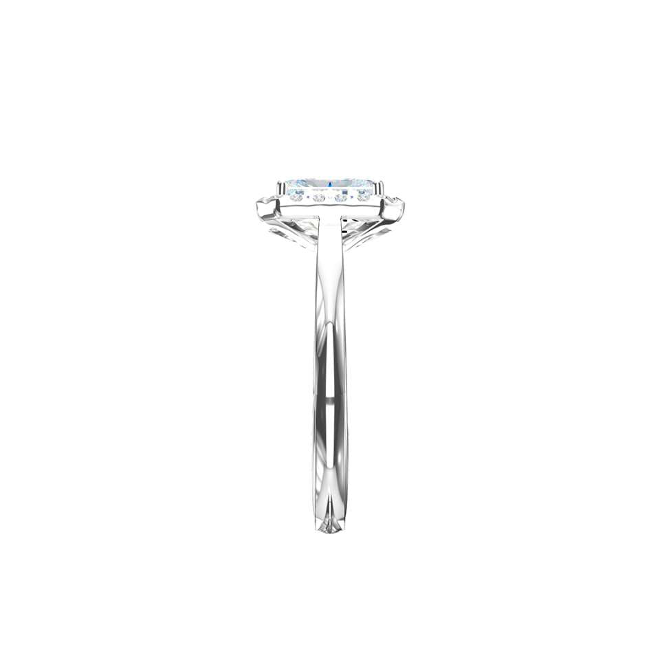 Luminara Emerald Cut Diamond Engagement Ring