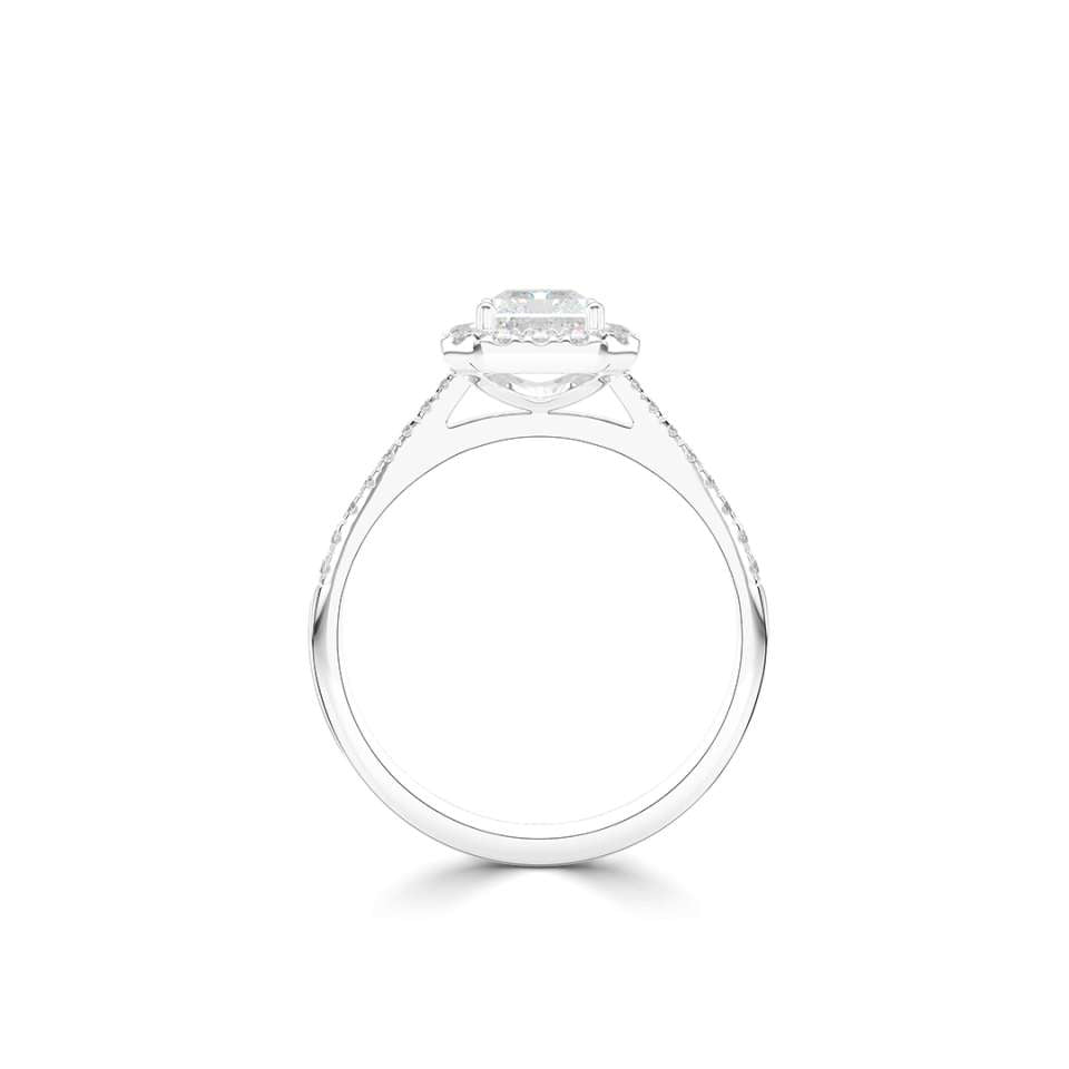 Luminara Emerald Cut Diamond Engagement Ring