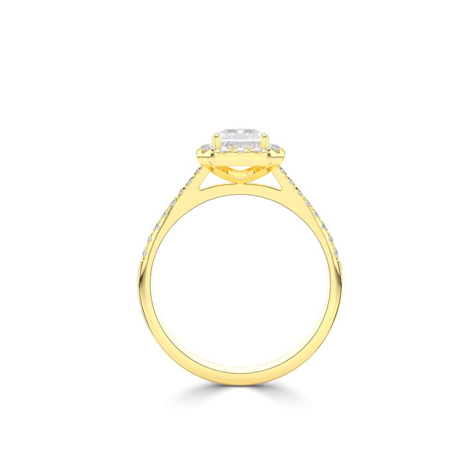 Luminara Emerald Cut Diamond Engagement Ring