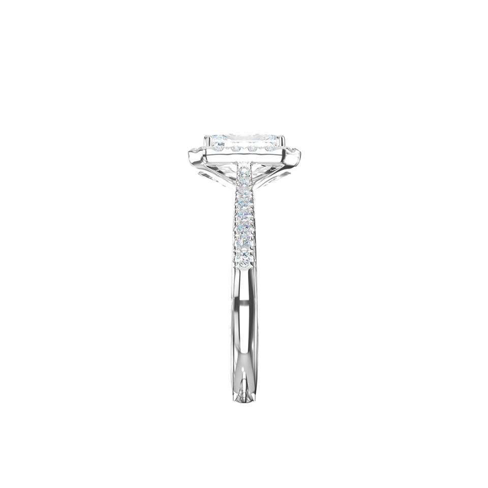 Luminara Emerald Cut Diamond Engagement Ring