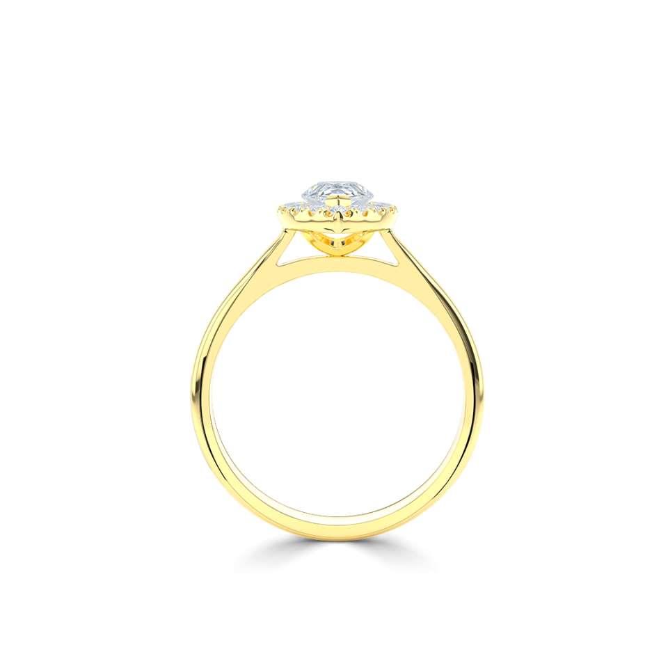 Luminara Pear Shape Diamond Engagement Ring