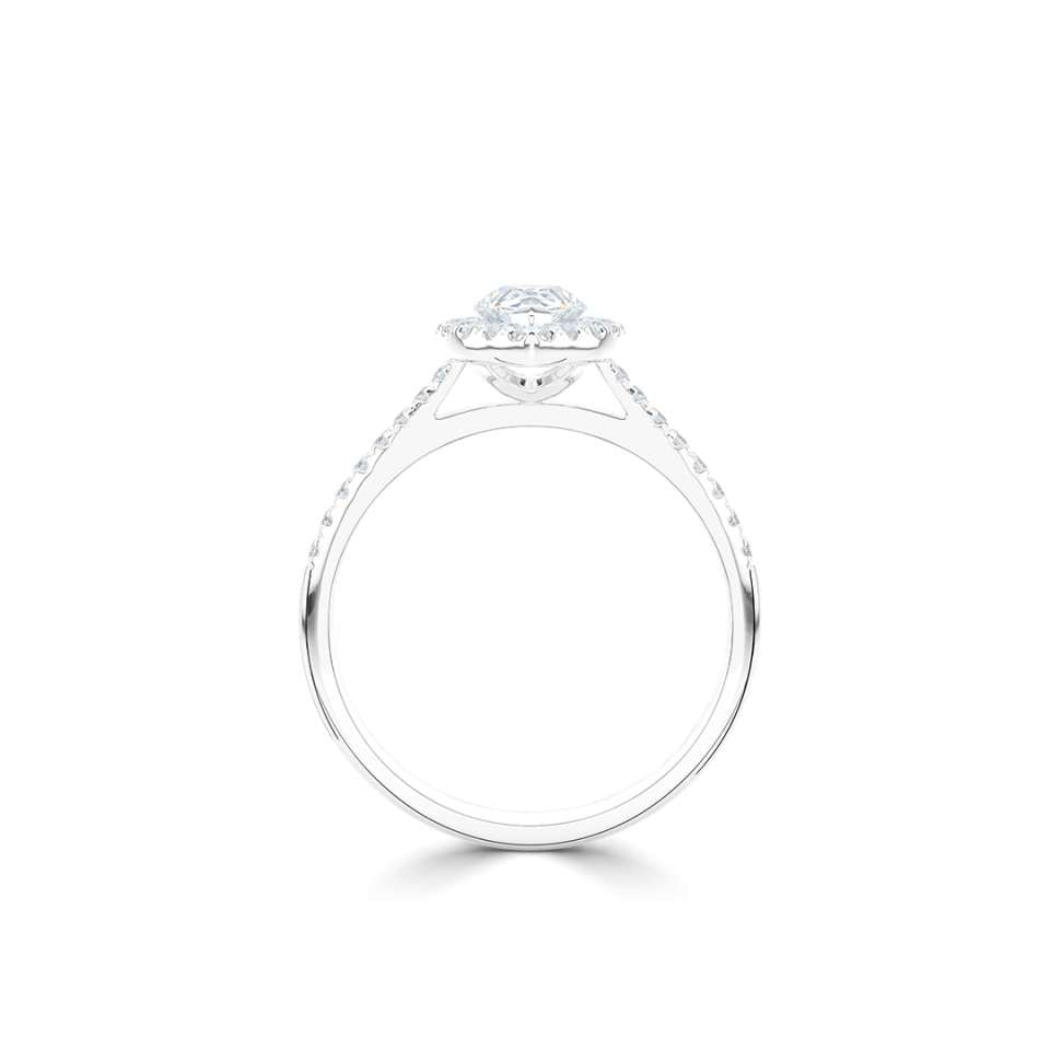 Luminara Pear Shape Diamond Engagement Ring
