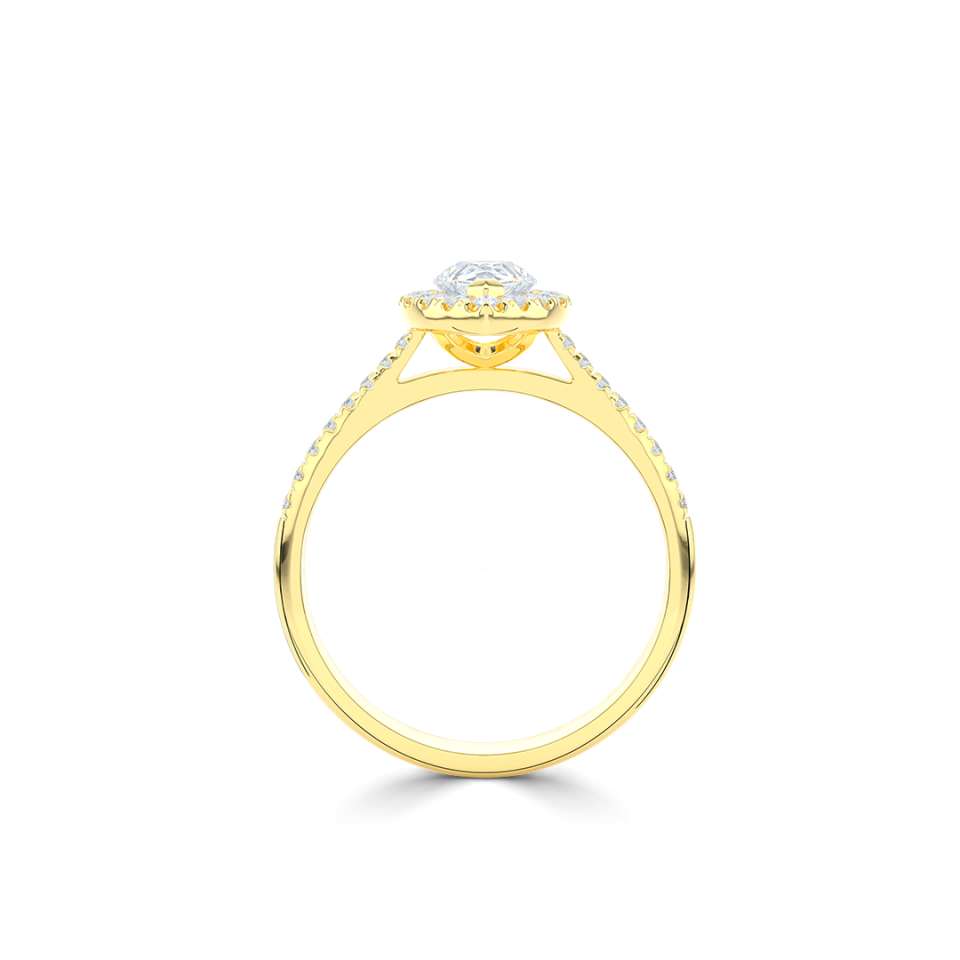 Luminara Pear Shape Diamond Engagement Ring