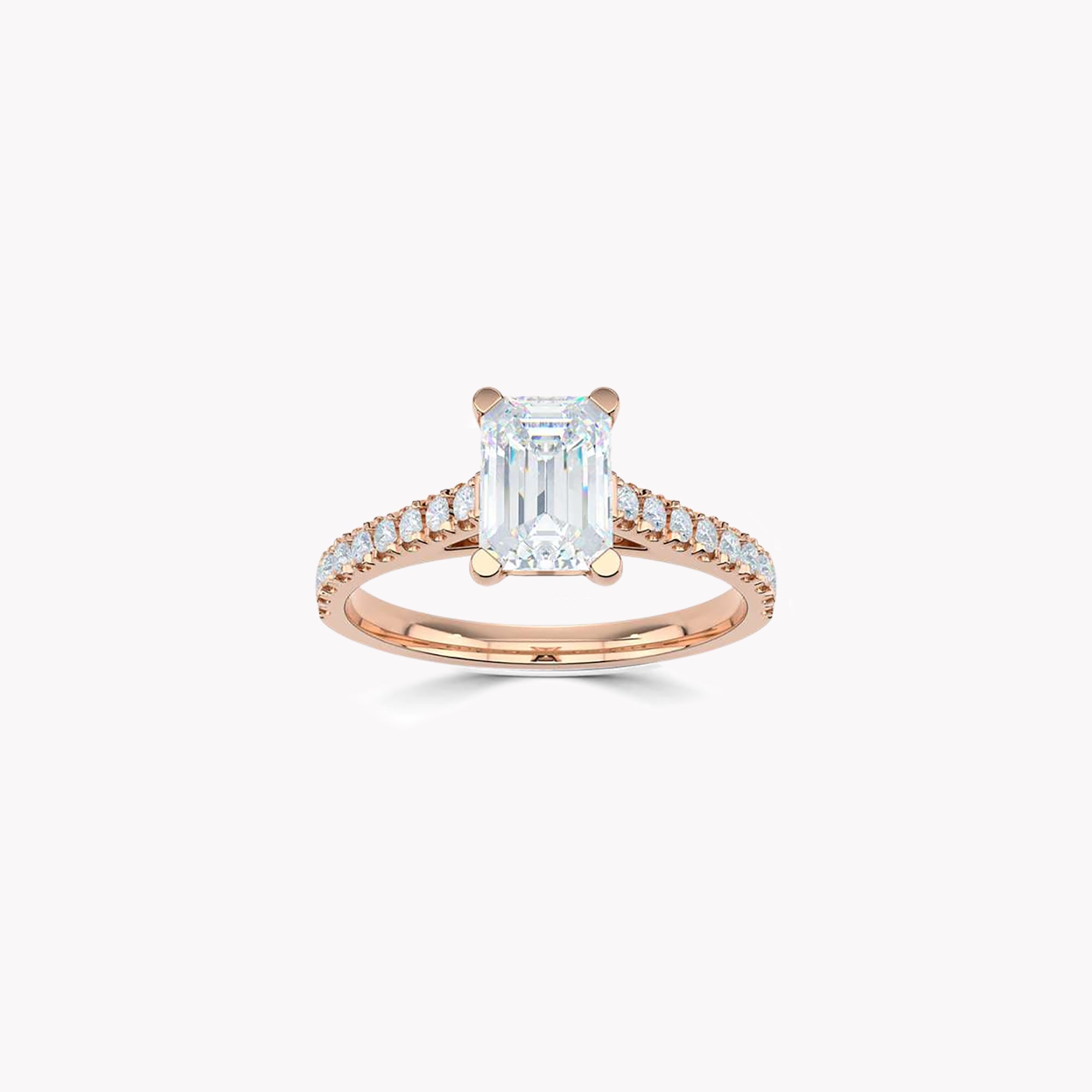 Aurora Emerald Cut Diamond Engagement Ring