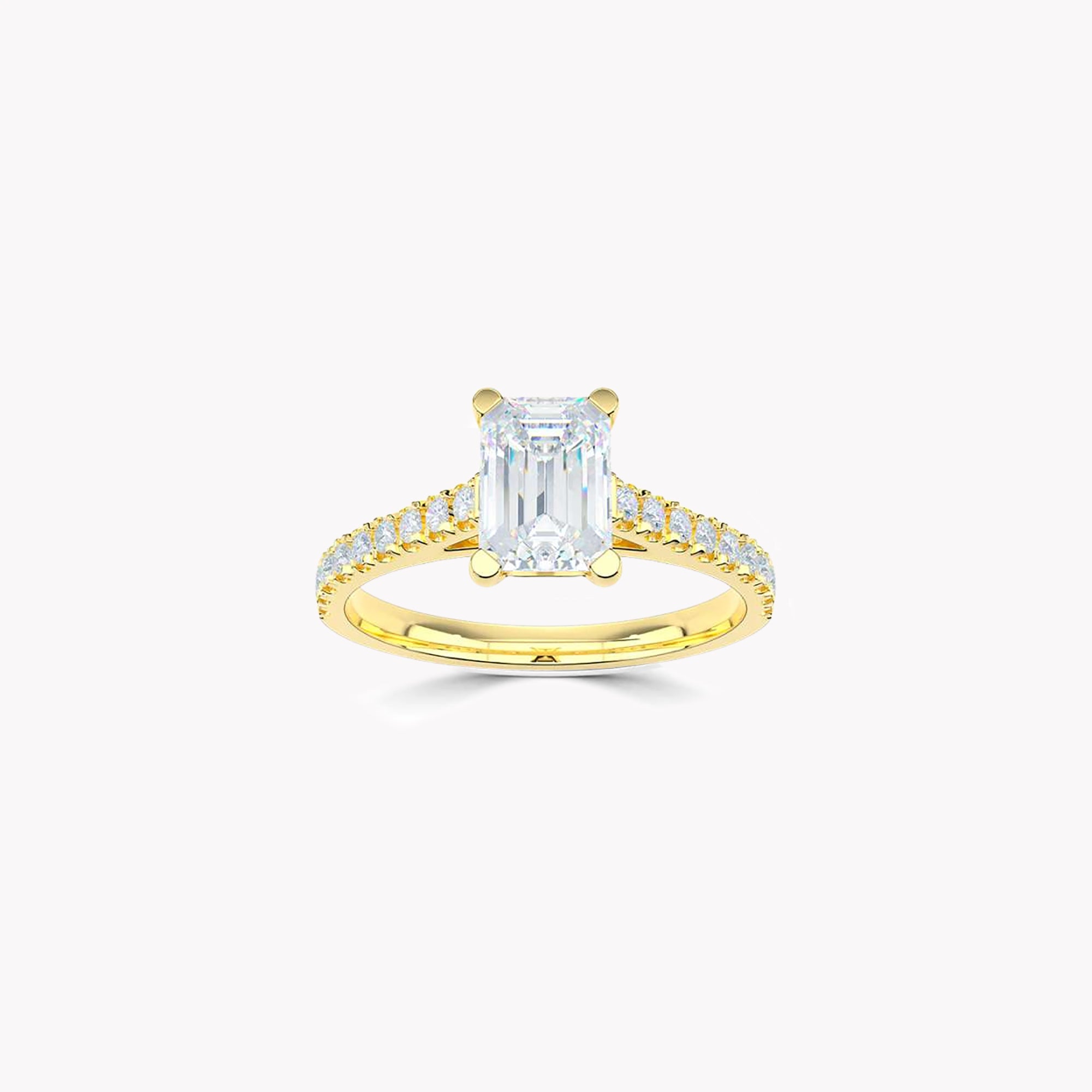 Aurora Emerald Cut Diamond Engagement Ring