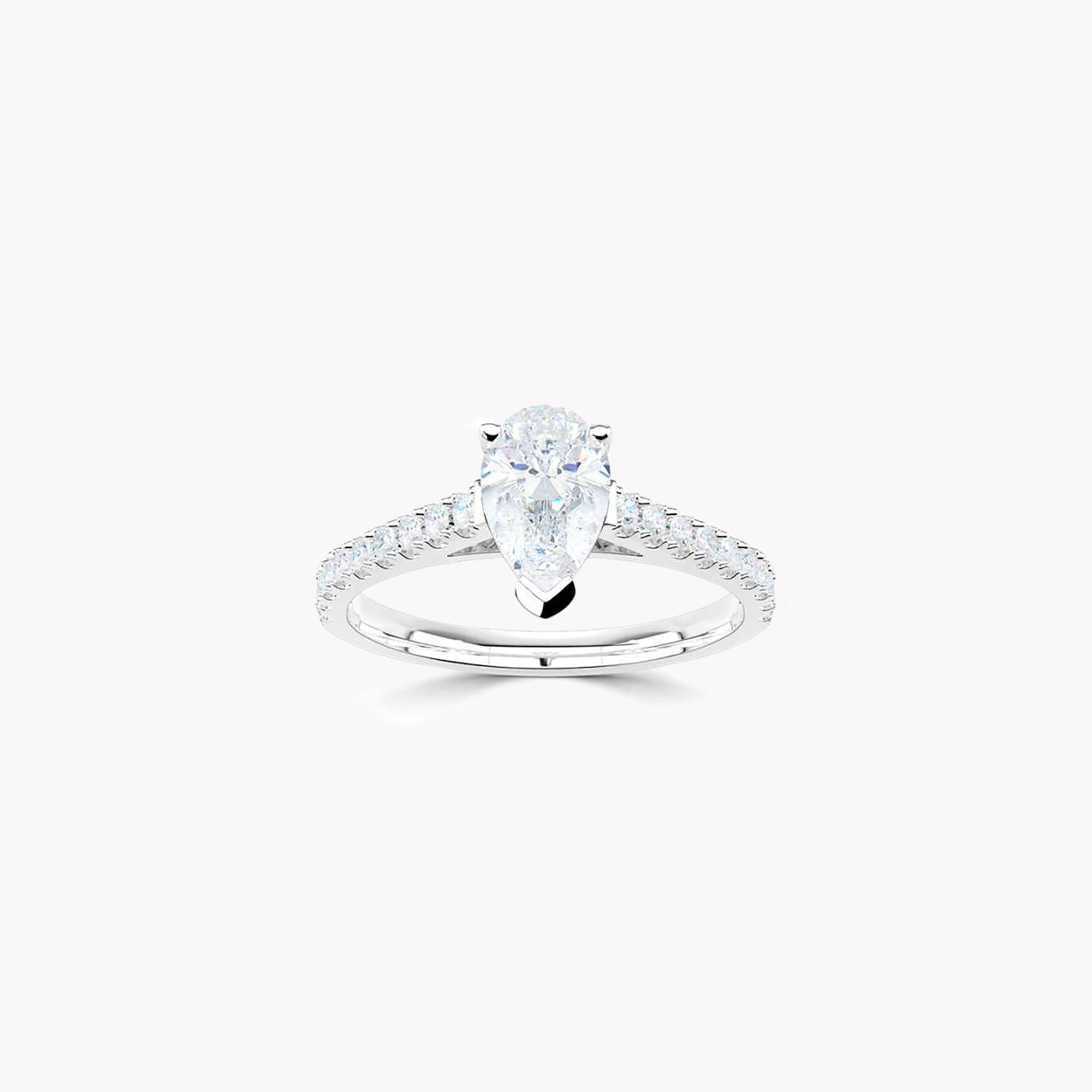 Aurora Pear Shape Diamond Engagement Ring