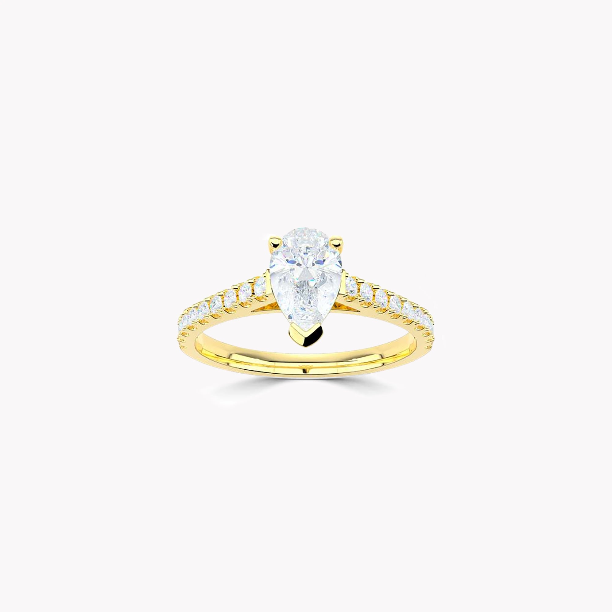 Aurora Pear Shape Diamond Engagement Ring