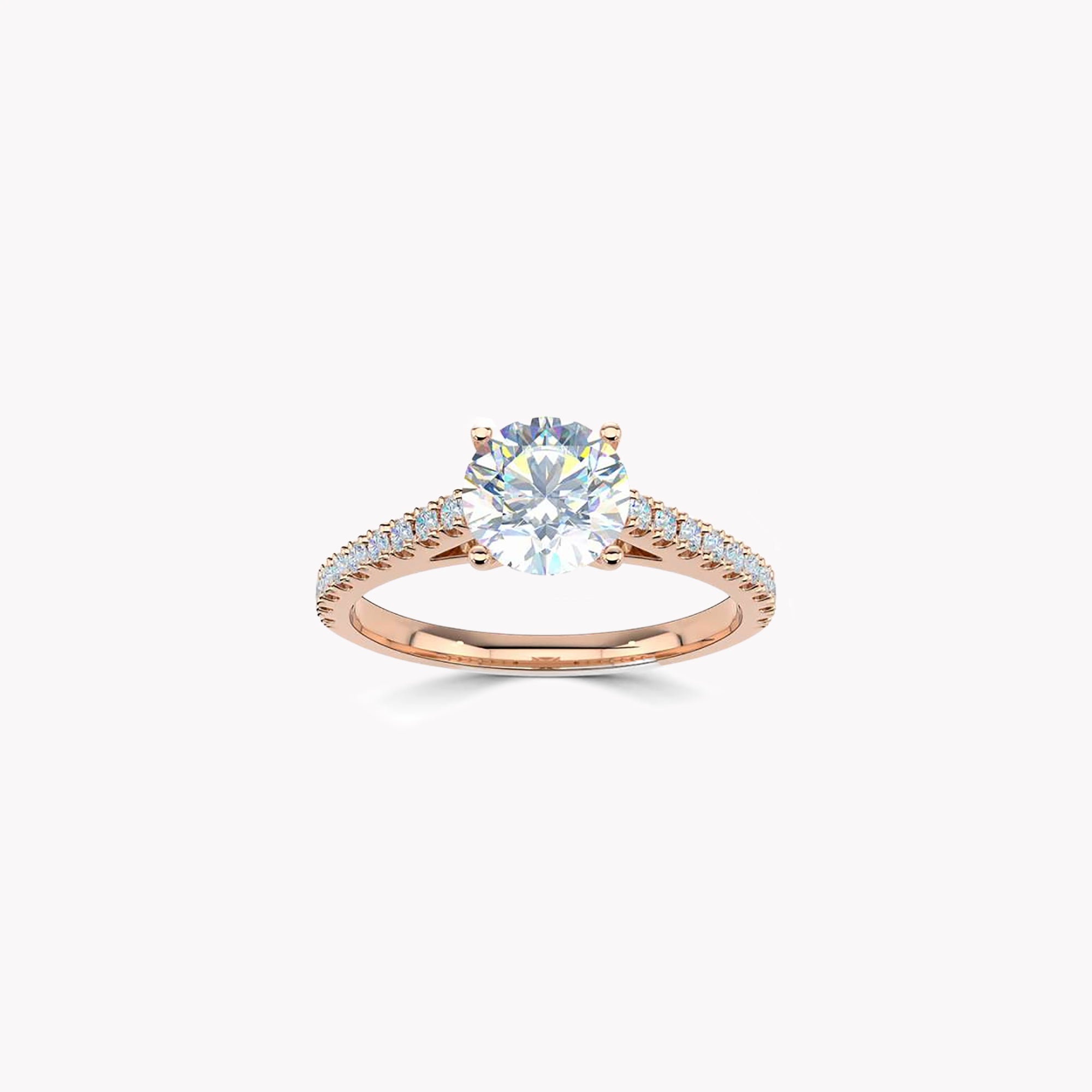 Aurora Round Brilliant Diamond Engagement Ring