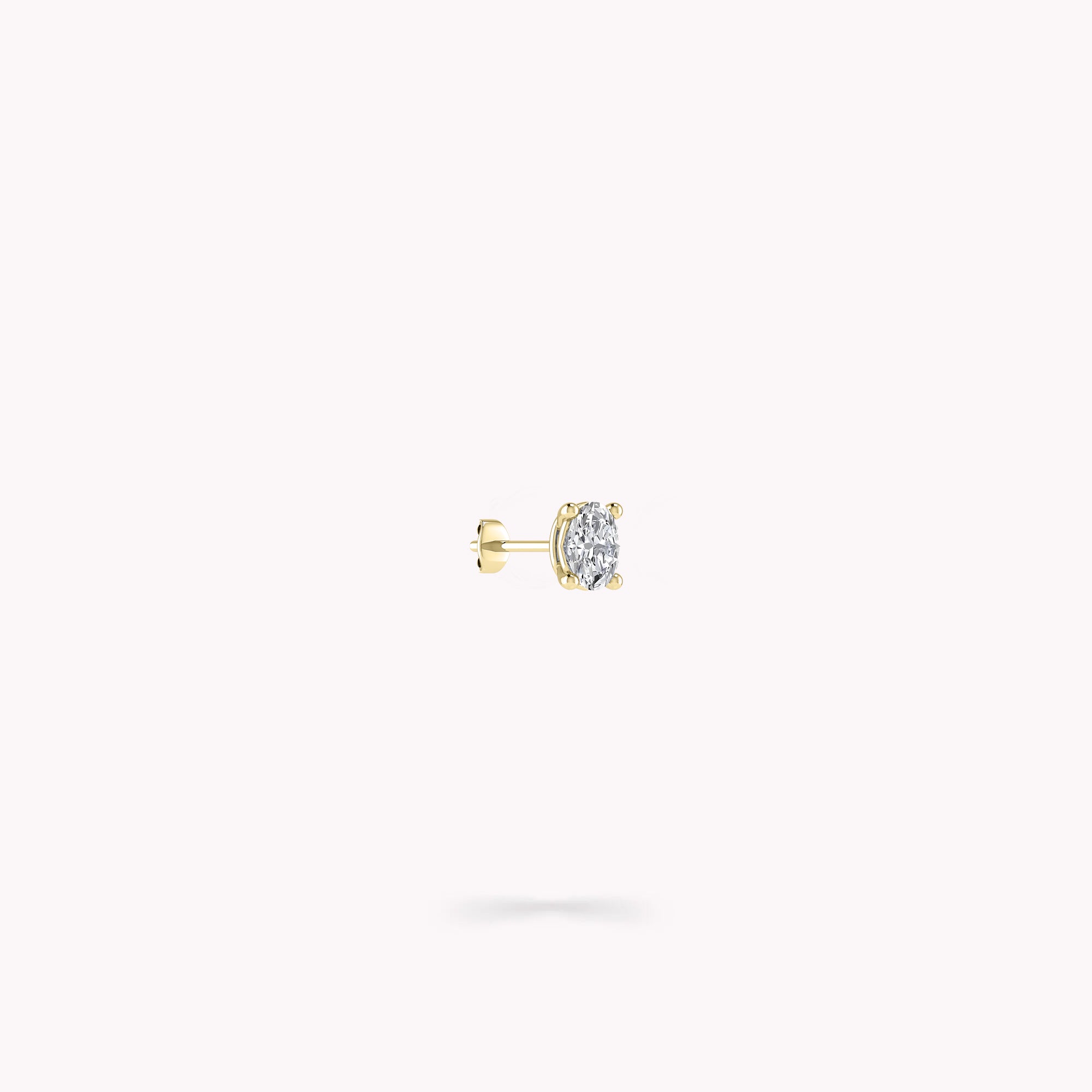 Oval Diamond Stud Earrings