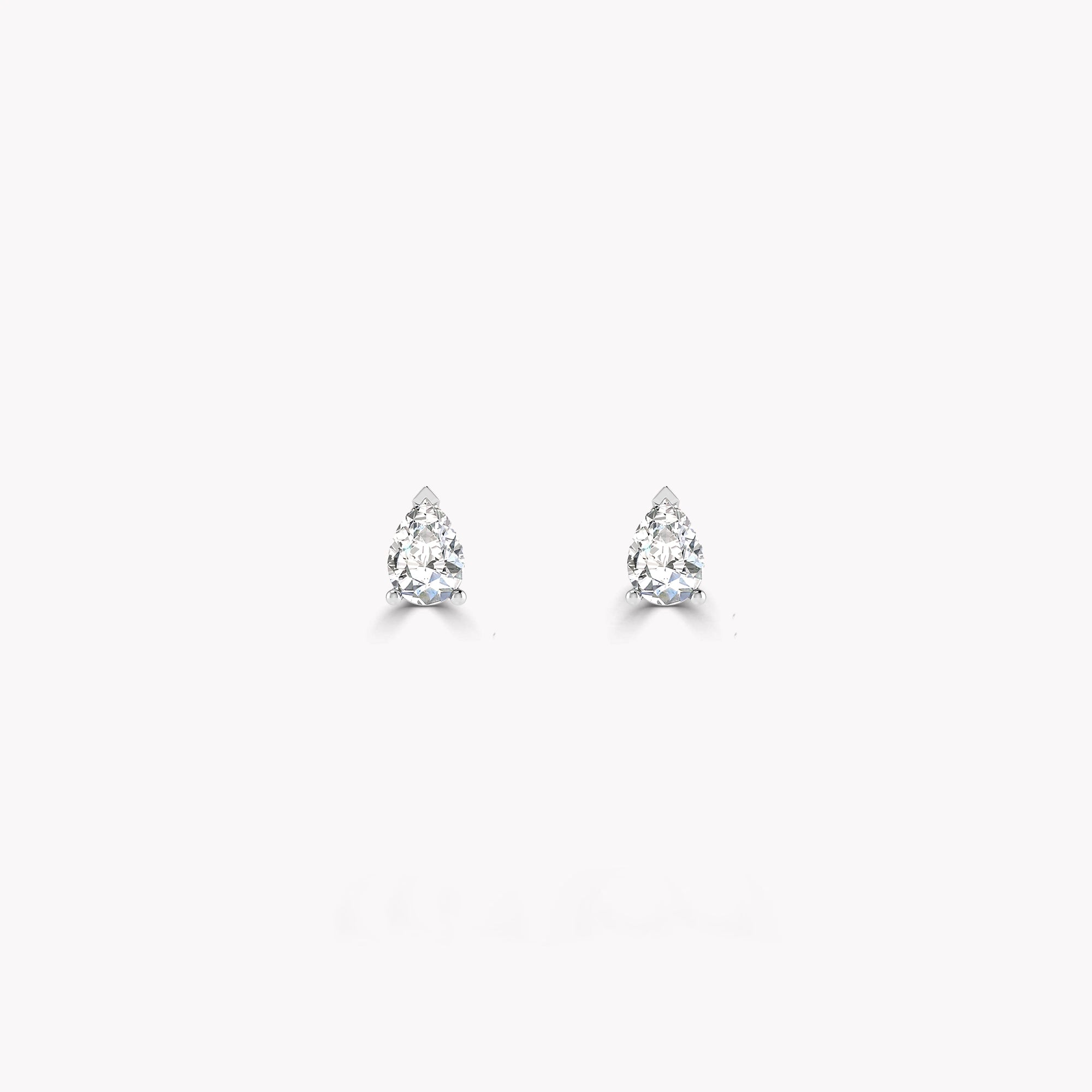 Pear Shape Diamond Stud Earrings
