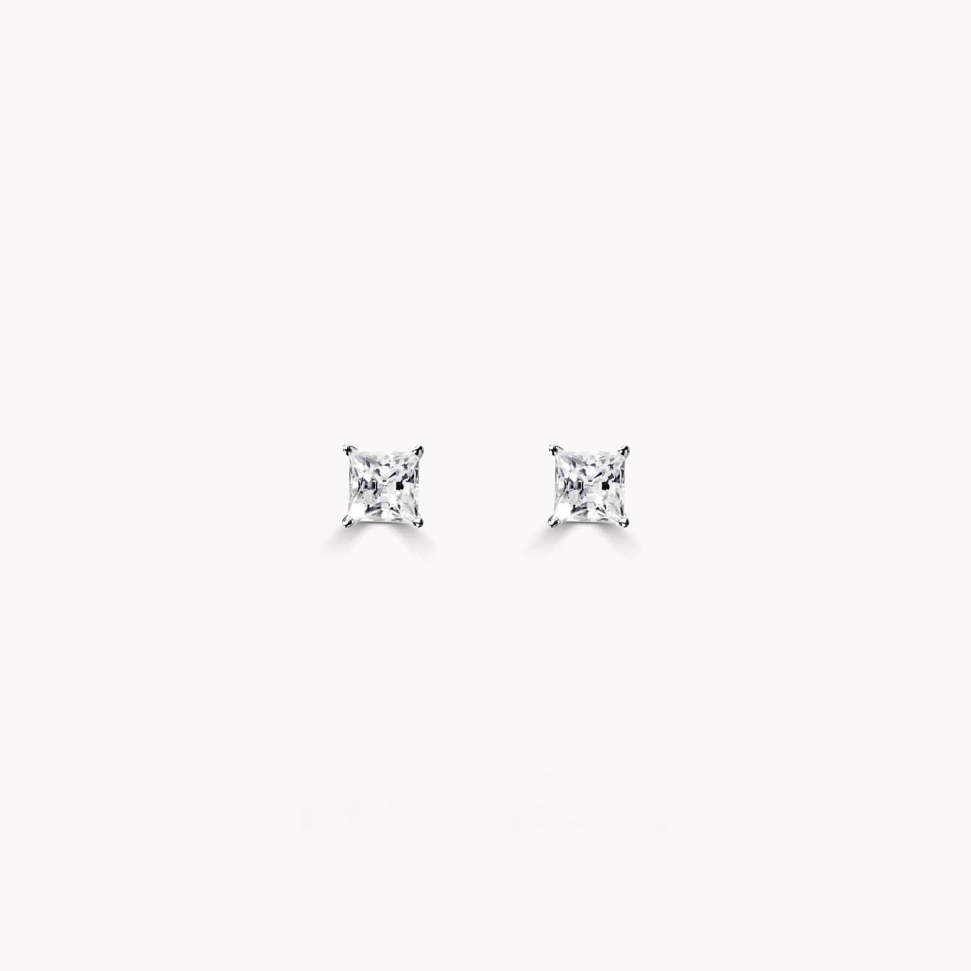 Princess Cut Diamond Stud Earrings