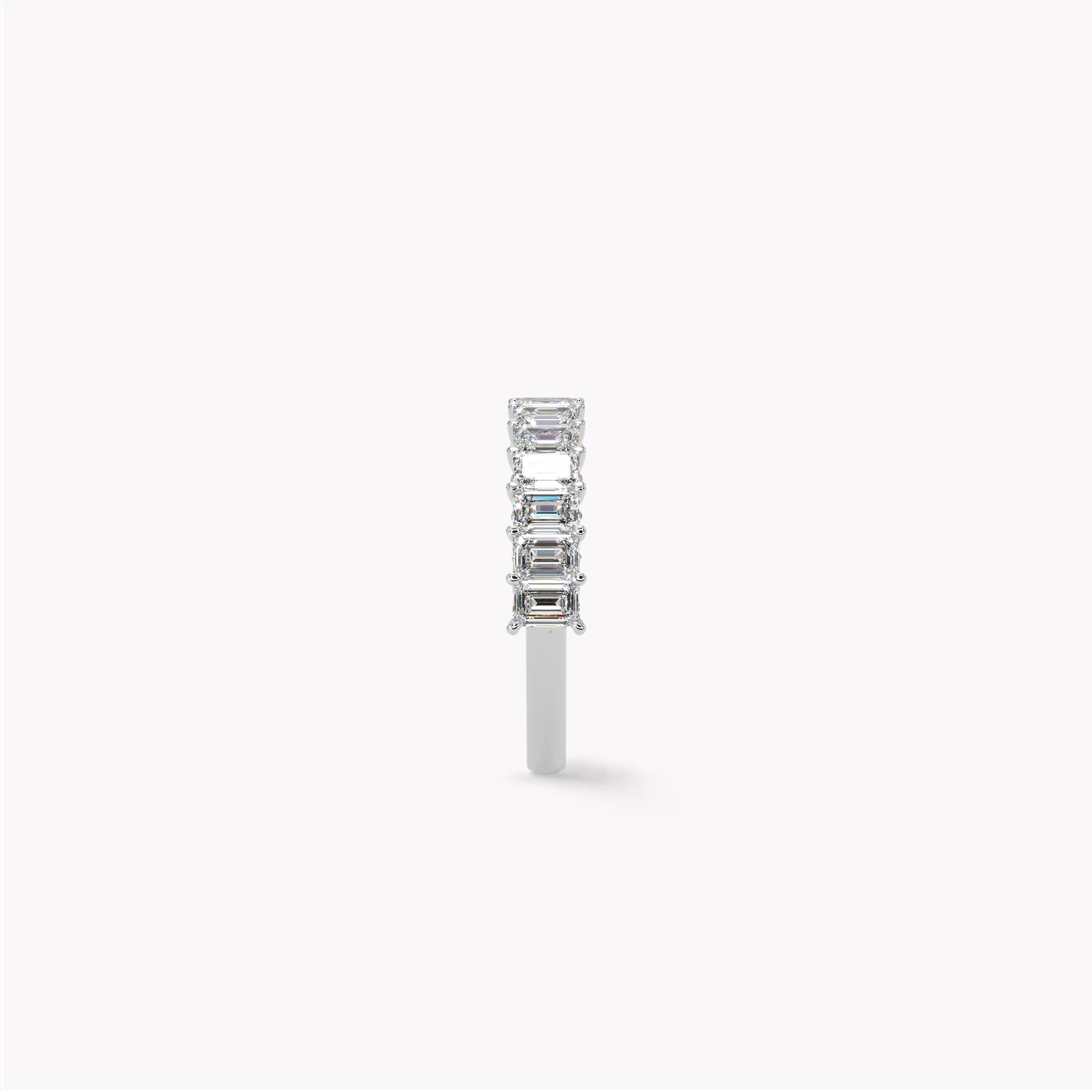 Emerald Cut Diamond Half Eternity Band