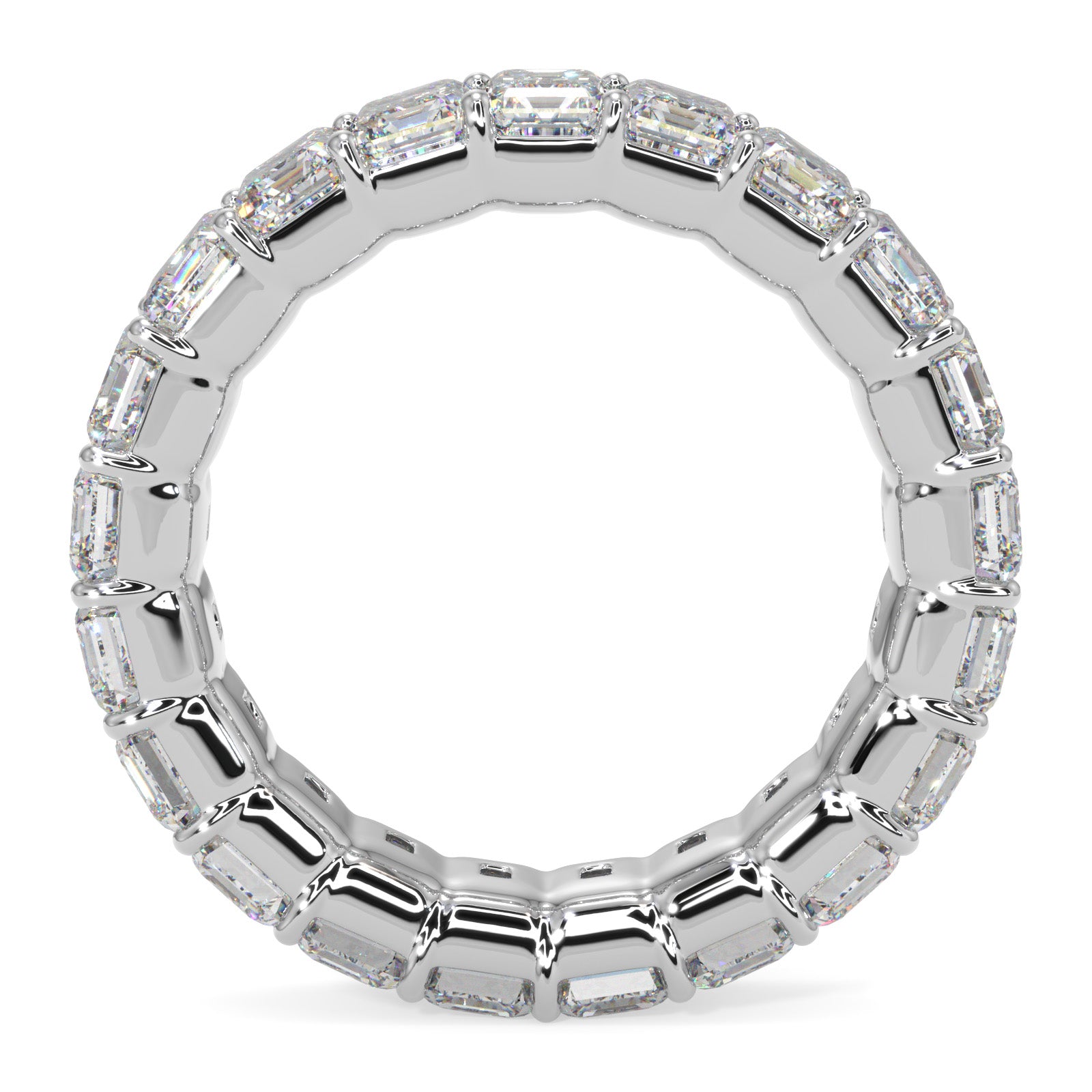 Emerald Cut Diamond Eternity Band