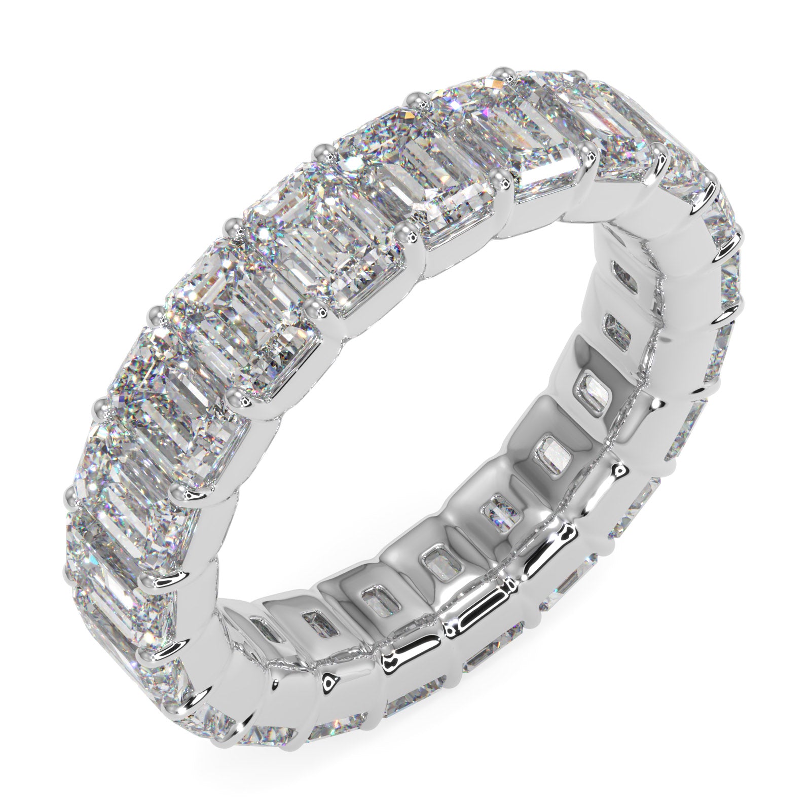 Emerald Cut Diamond Eternity Band