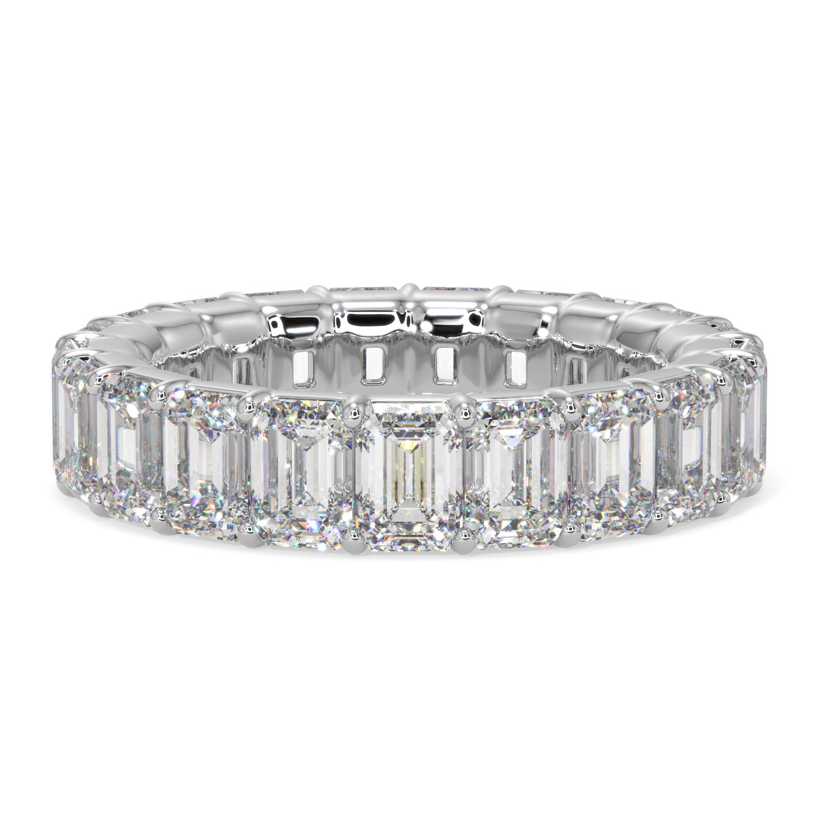 Emerald Cut Diamond Eternity Band
