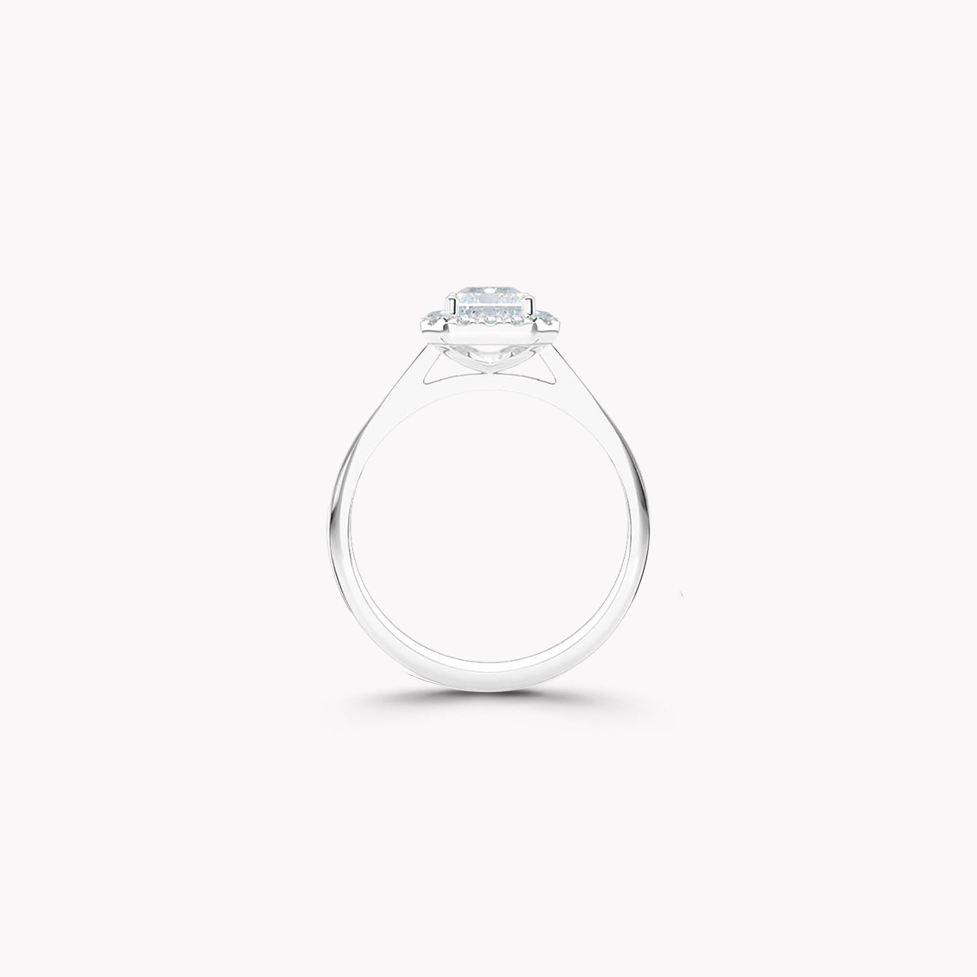 Luminara Emerald Cut Diamond Engagement Ring