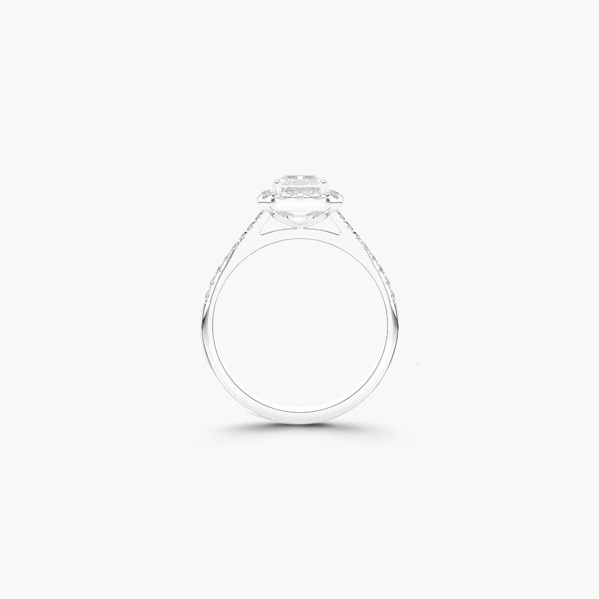 Luminara Emerald Cut Diamond Engagement Ring