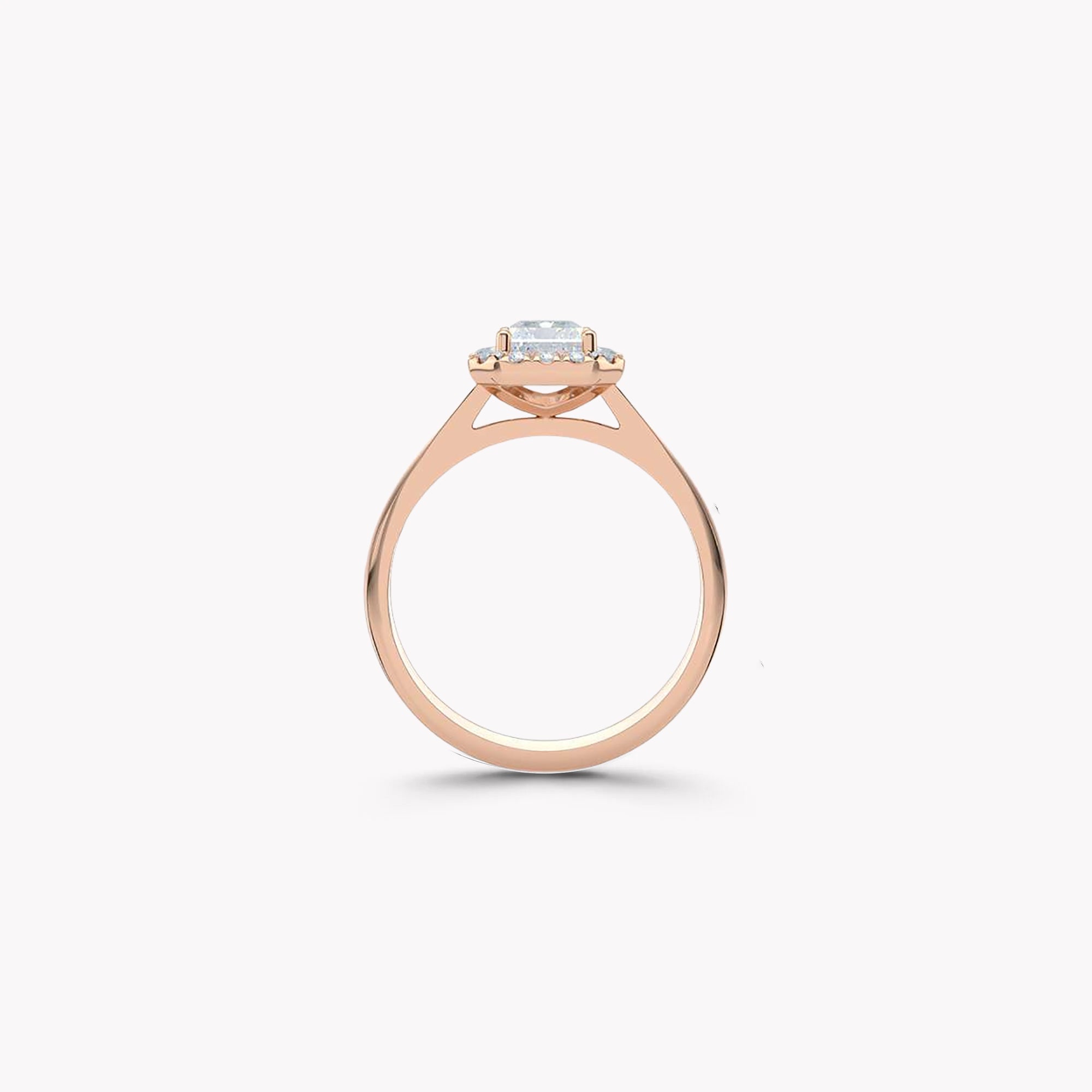 Luminara Emerald Cut Diamond Engagement Ring