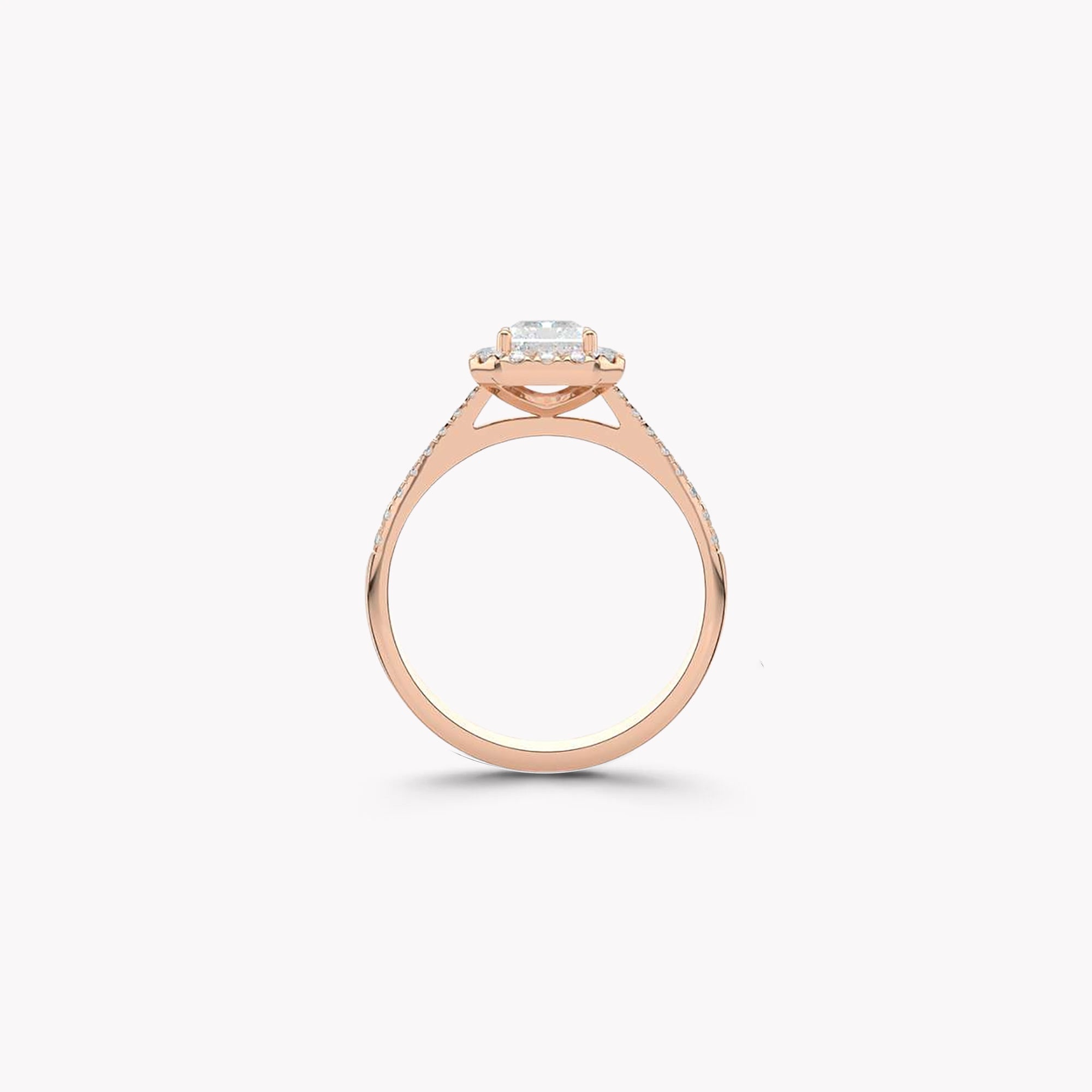 Luminara Emerald Cut Diamond Engagement Ring