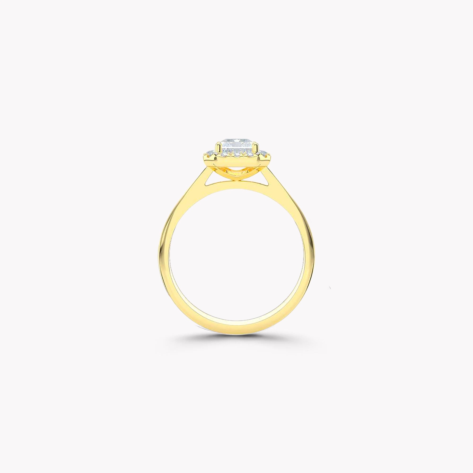 Luminara Emerald Cut Diamond Engagement Ring