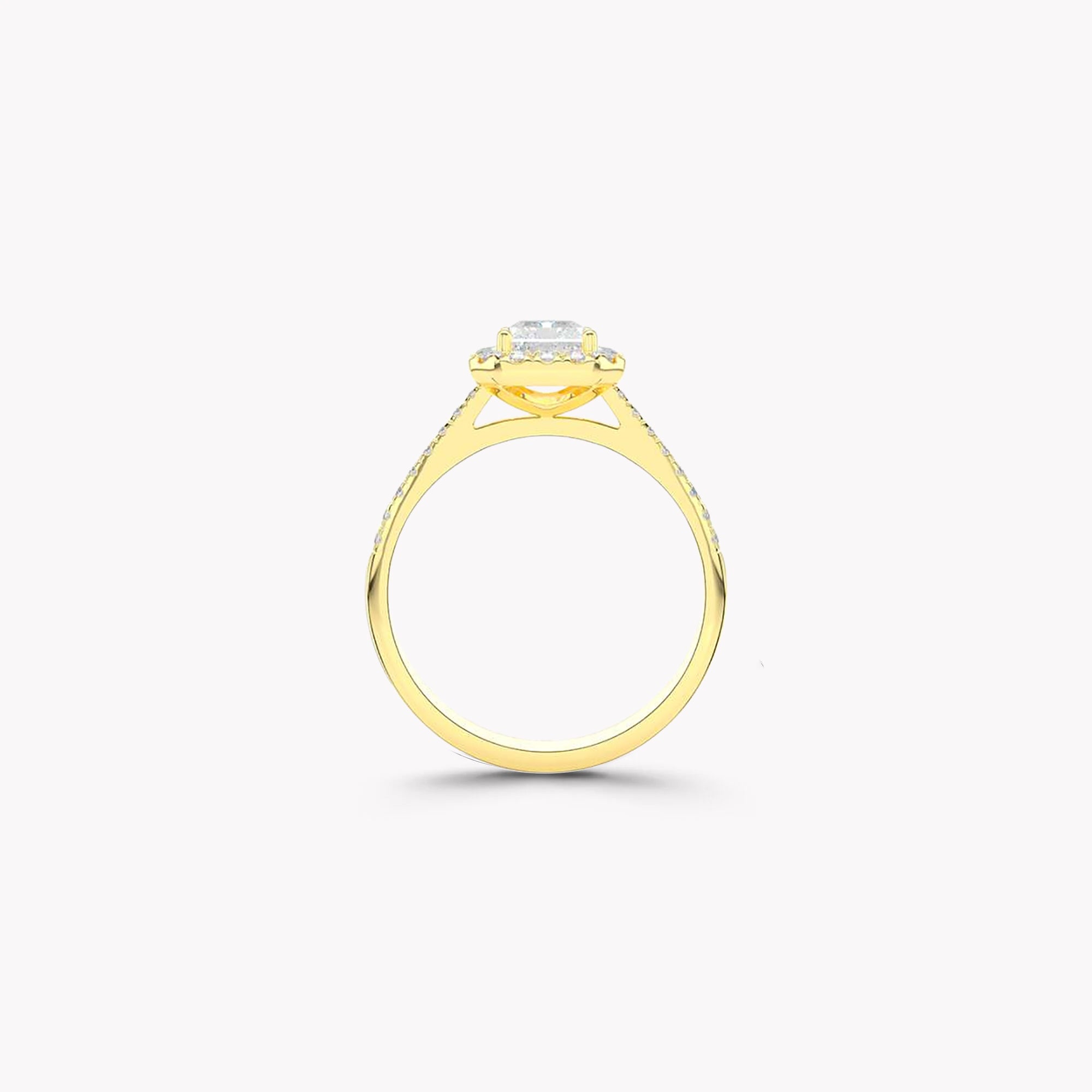 Luminara Emerald Cut Diamond Engagement Ring