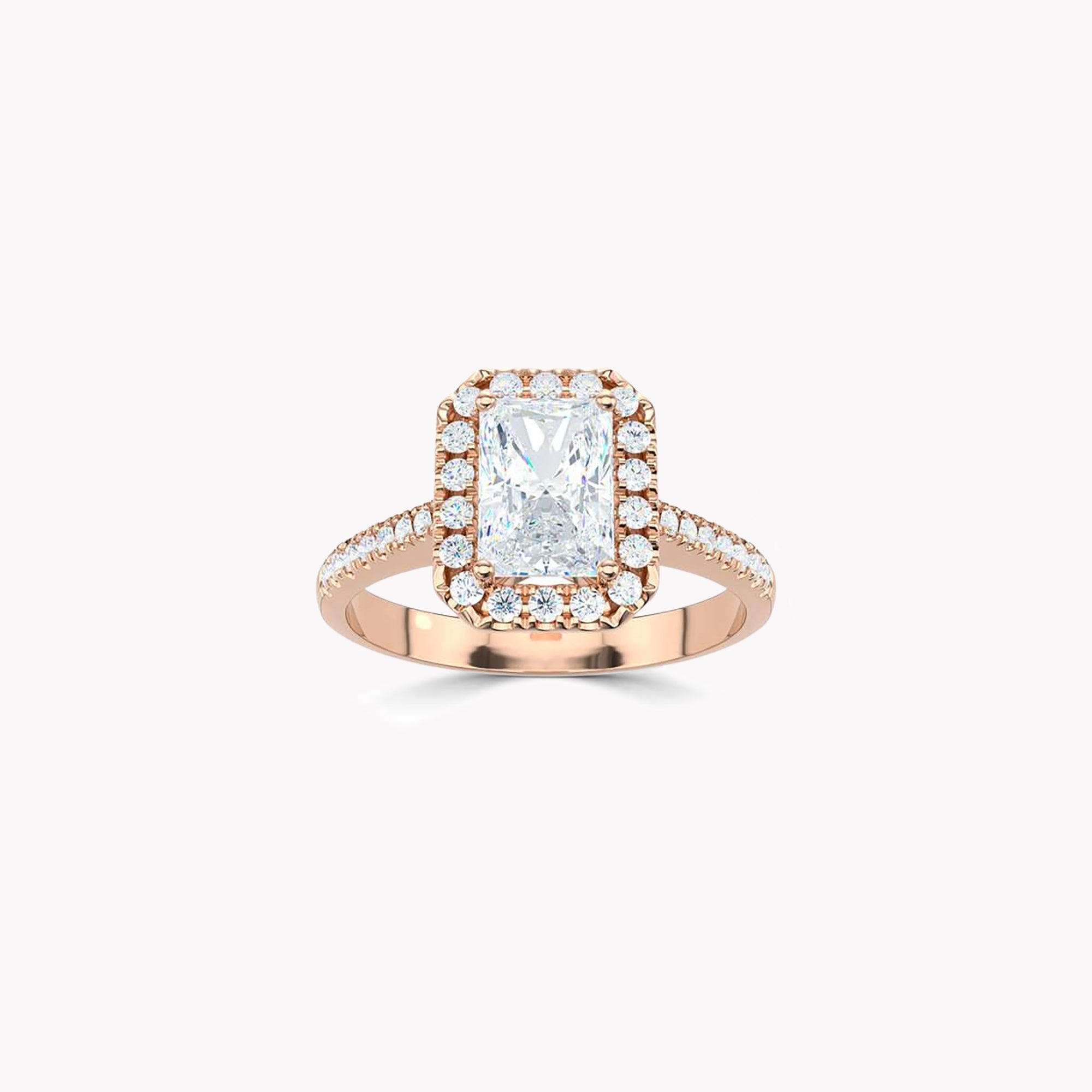 Luminara Emerald Cut Diamond Engagement Ring